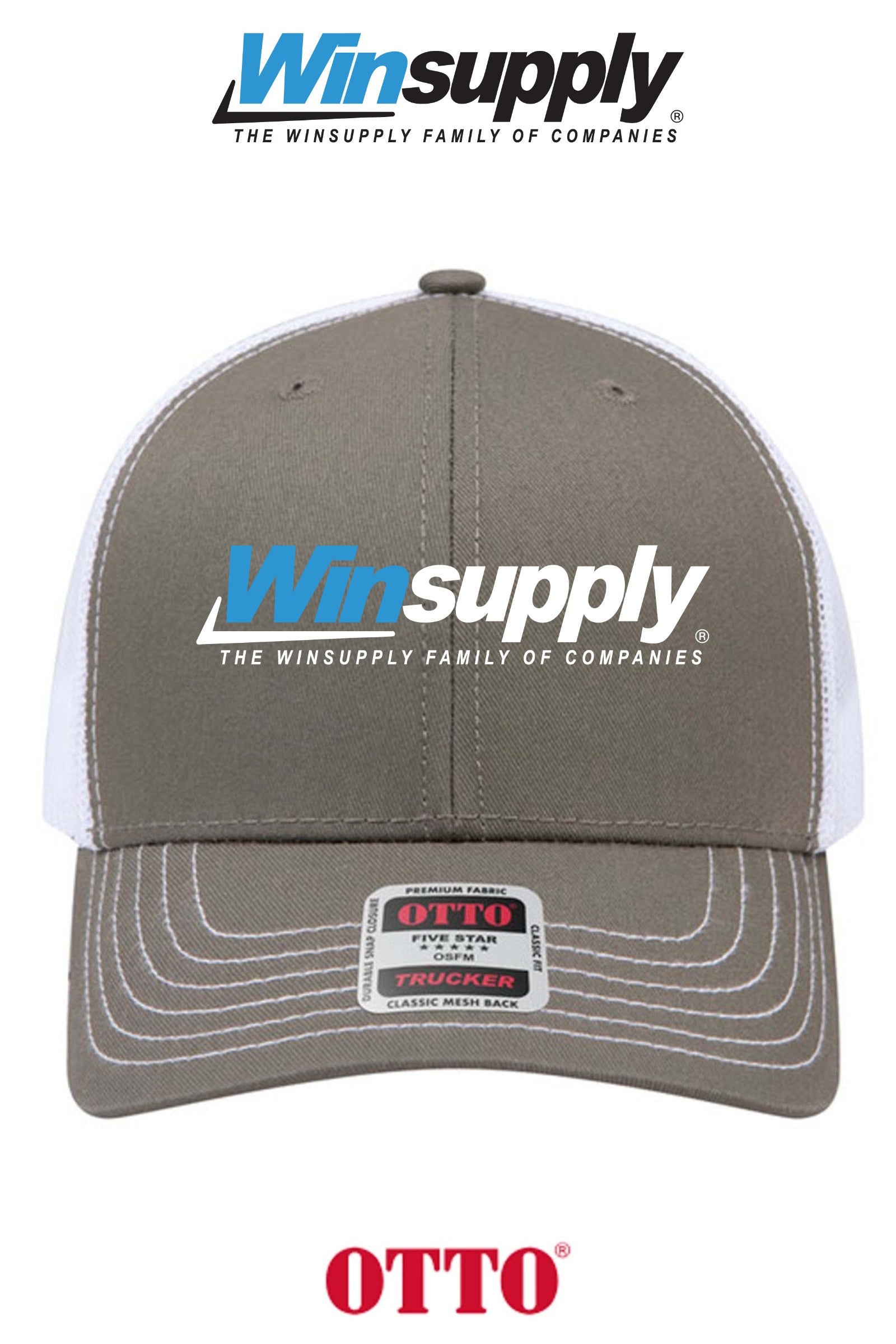 **BULK BUY SPECIAL** OTTO CAP® 6 Panel Mid Profile Mesh Back Trucker Hat - Winsupply of West Hartford