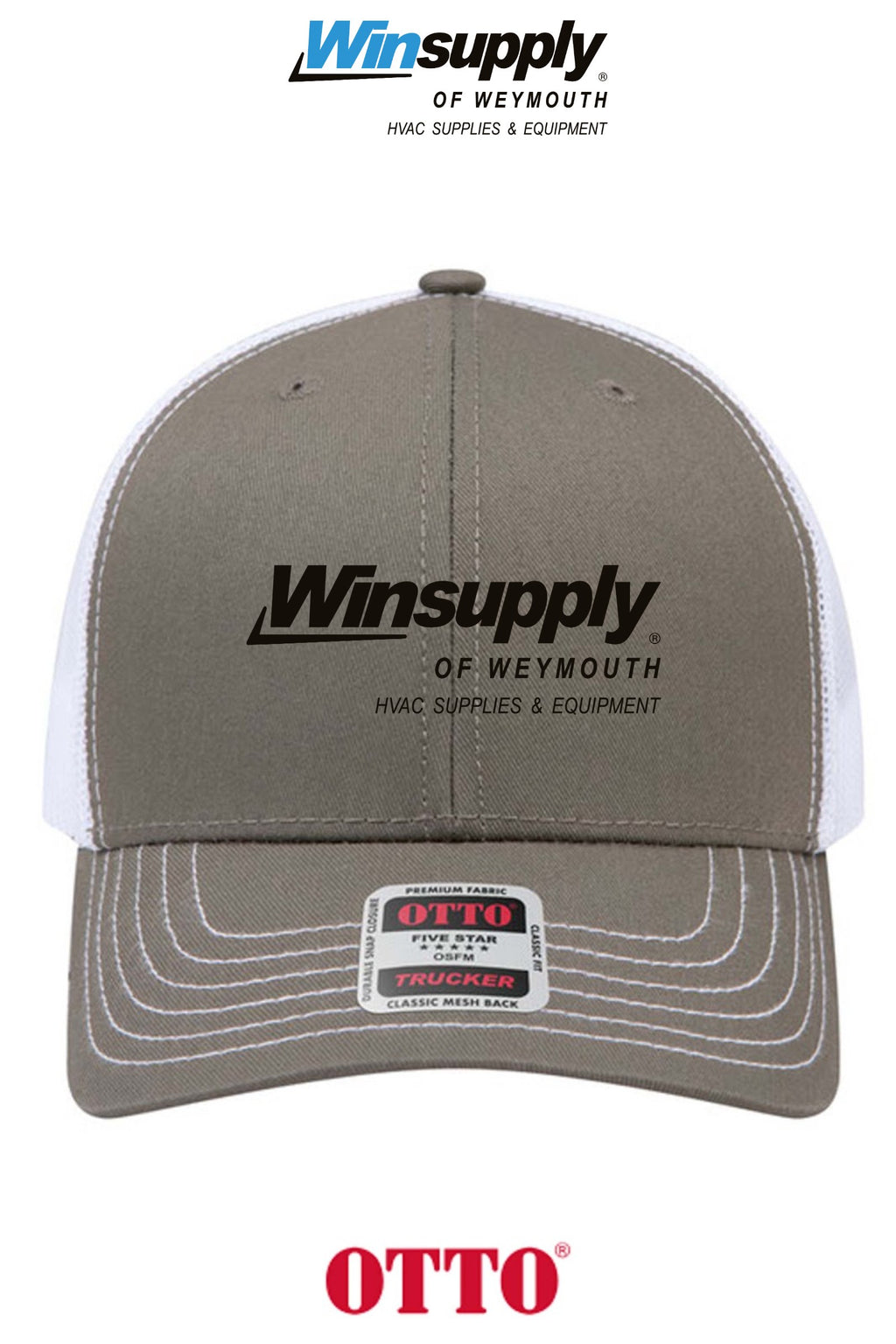 **BULK BUY SPECIAL** OTTO CAP® 6 Panel Mid Profile Mesh Back Trucker Hat - Winsupply of Weymouth