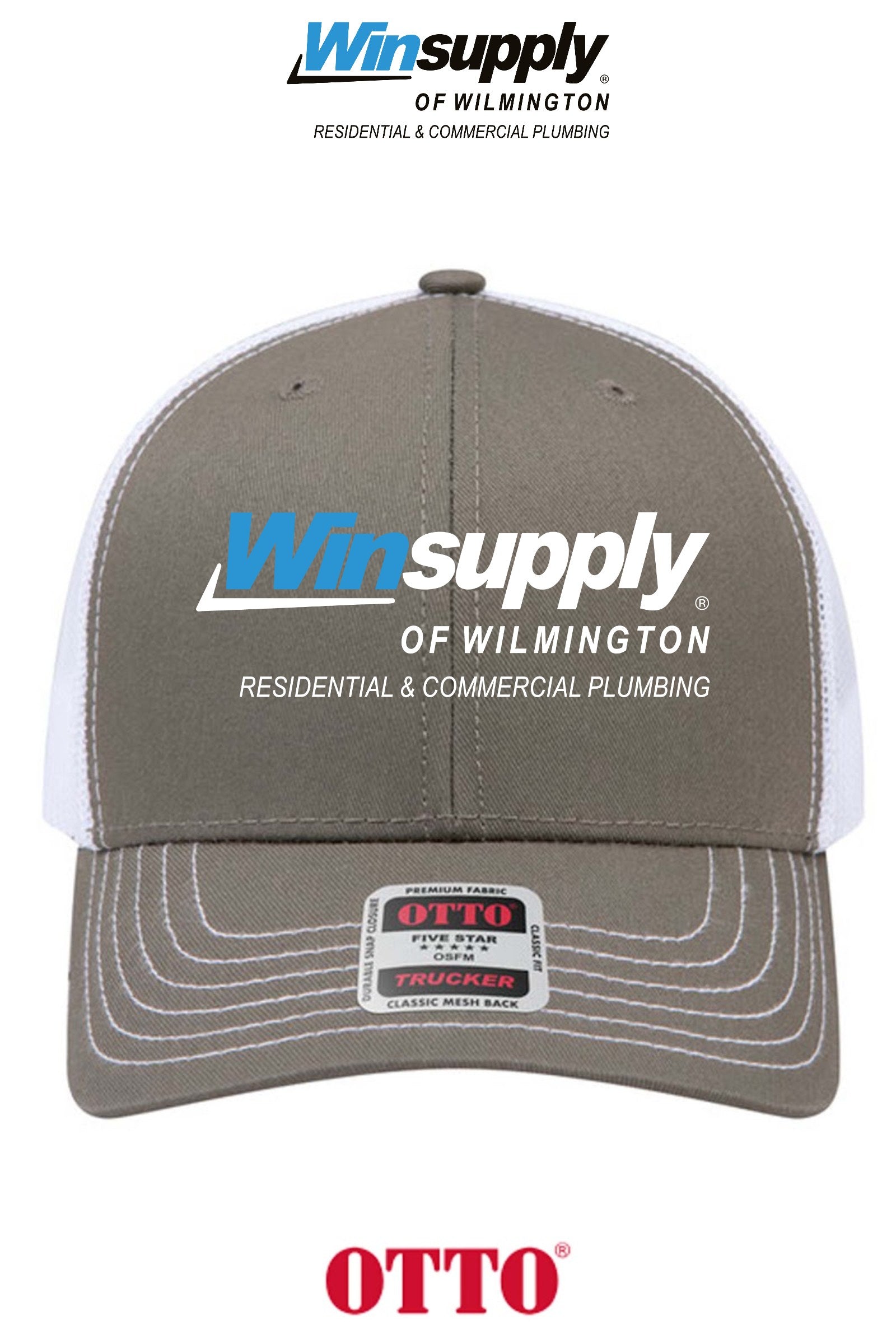 **BULK BUY SPECIAL** OTTO CAP® 6 Panel Mid Profile Mesh Back Trucker Hat - Winsupply of Wilmington