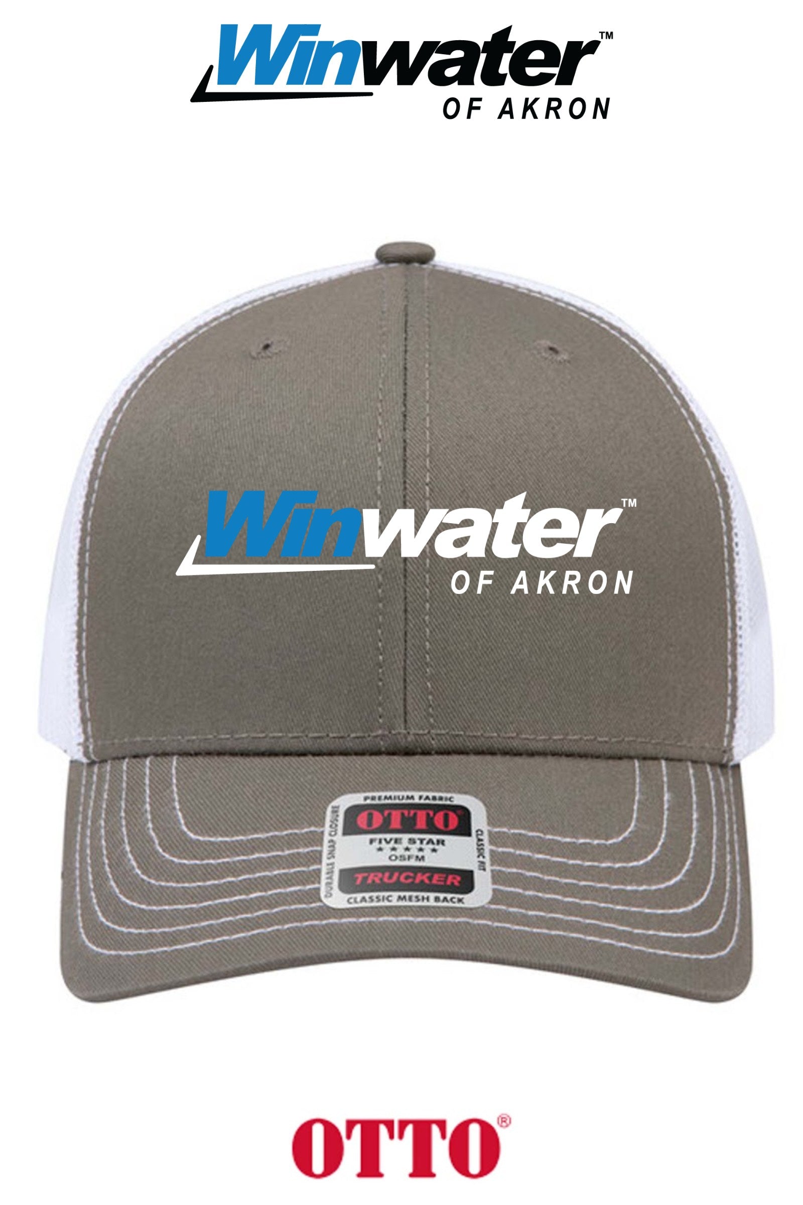 **BULK BUY SPECIAL** OTTO CAP® 6 Panel Mid Profile Mesh Back Trucker Hat - Winwater of Akron