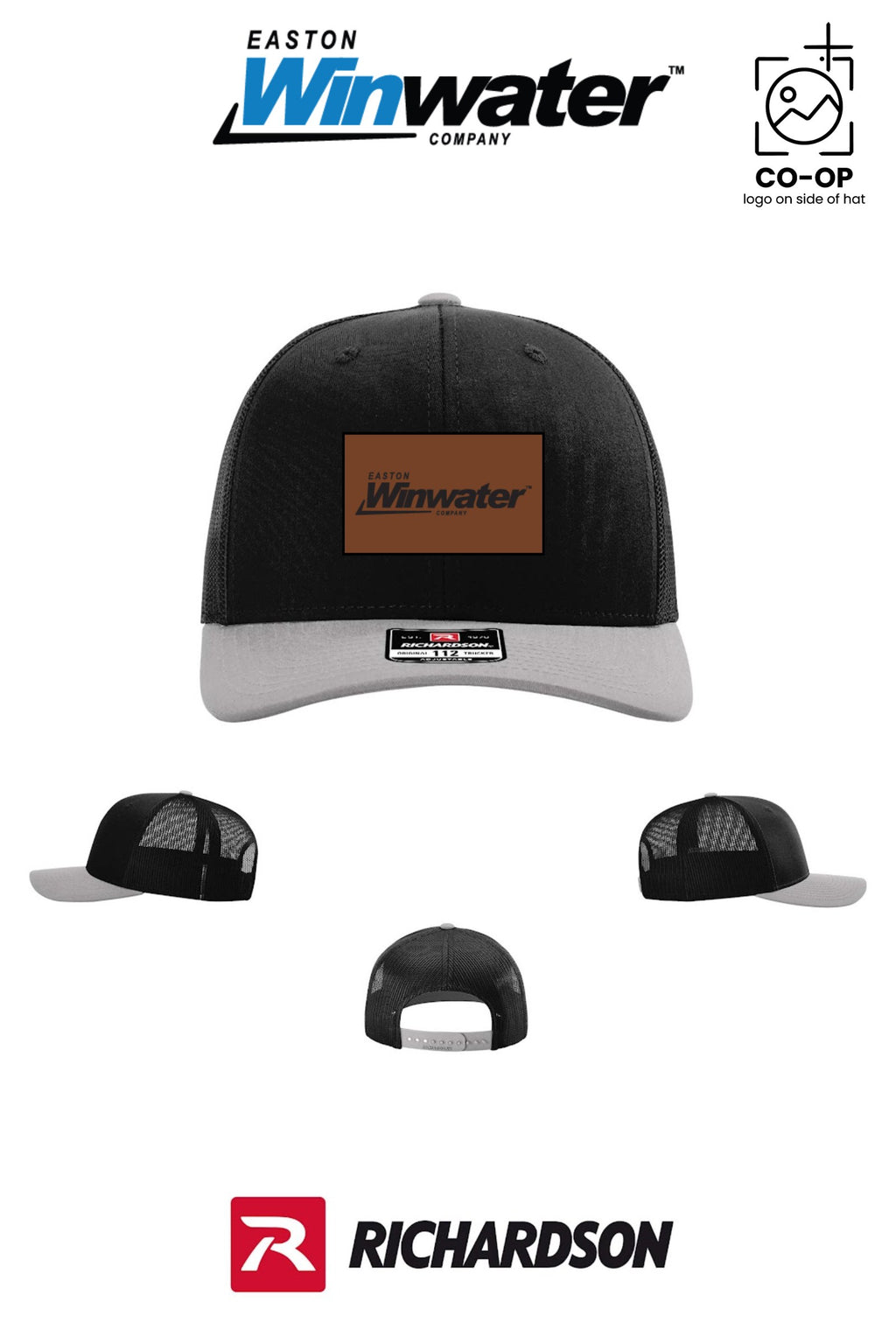 *LEATHER PATCH* Richardson 112 Trucker Cap - Easton Winwater - Pack of 25