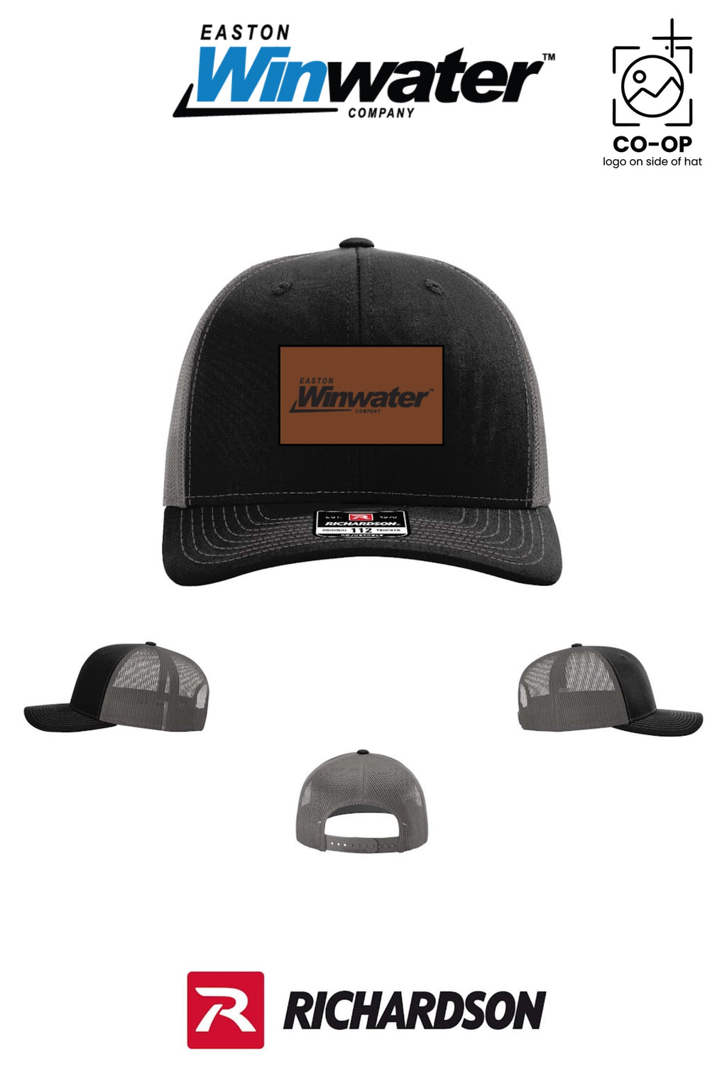 *LEATHER PATCH* Richardson 112 Trucker Cap - Easton Winwater - Pack of 25