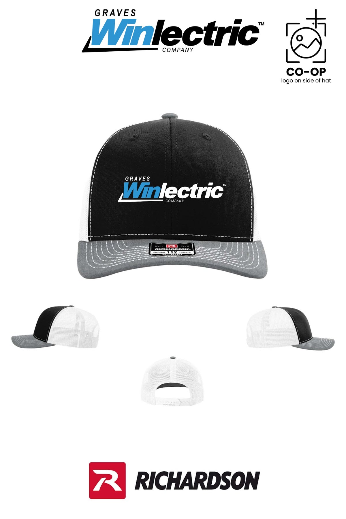 Richardson 112 Trucker Cap - Graves Winlectric