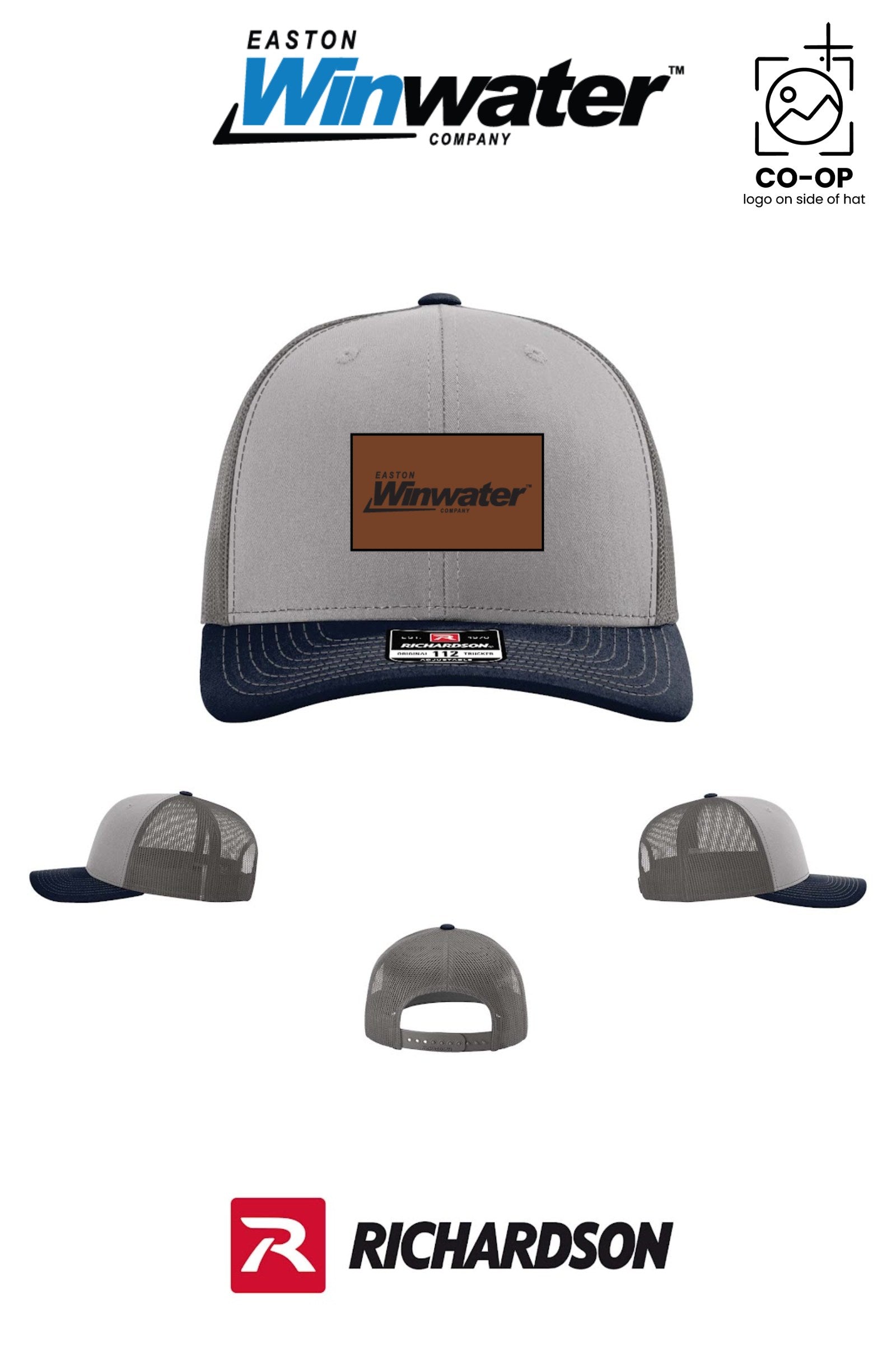 *LEATHER PATCH* Richardson 112 Trucker Cap - Easton Winwater - Pack of 25