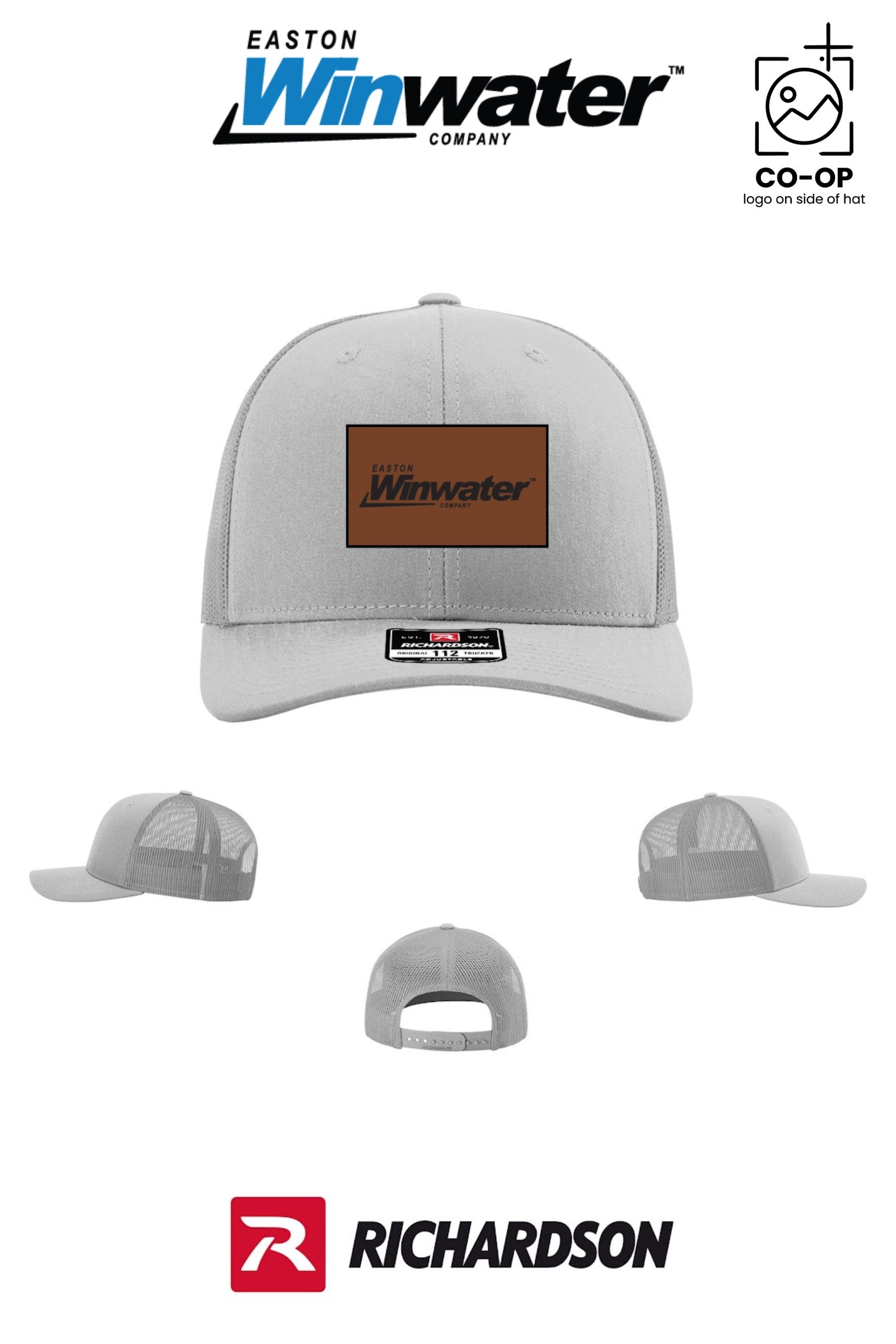*LEATHER PATCH* Richardson 112 Trucker Cap - Easton Winwater - Pack of 25