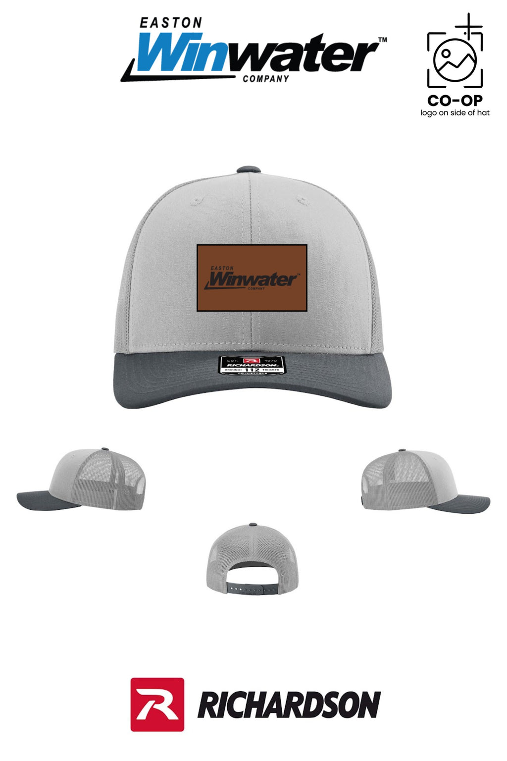 *LEATHER PATCH* Richardson 112 Trucker Cap - Easton Winwater - Pack of 25