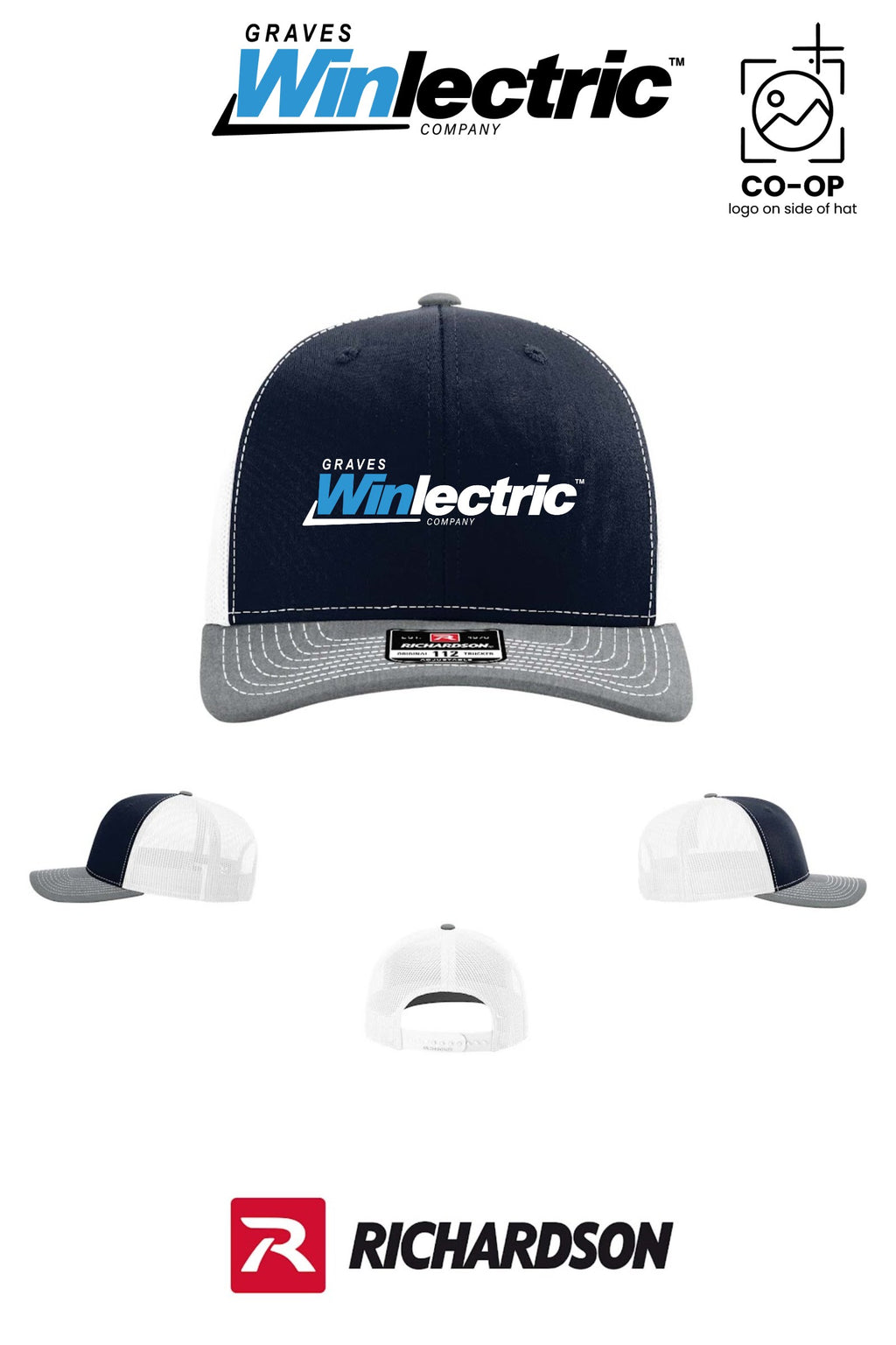 Richardson 112 Trucker Cap - Graves Winlectric
