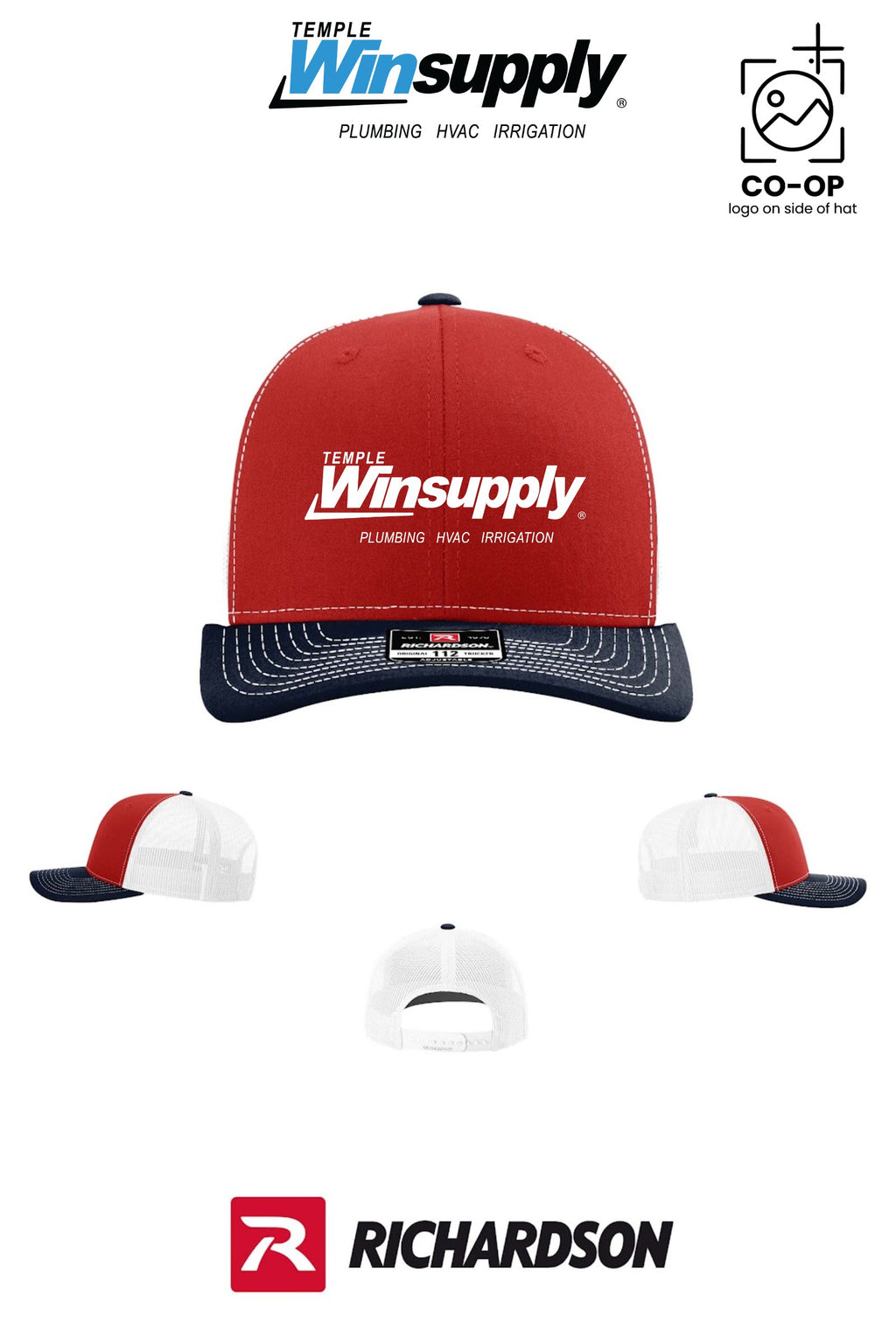 Richardson 112 Trucker Cap - Temple Winsupply