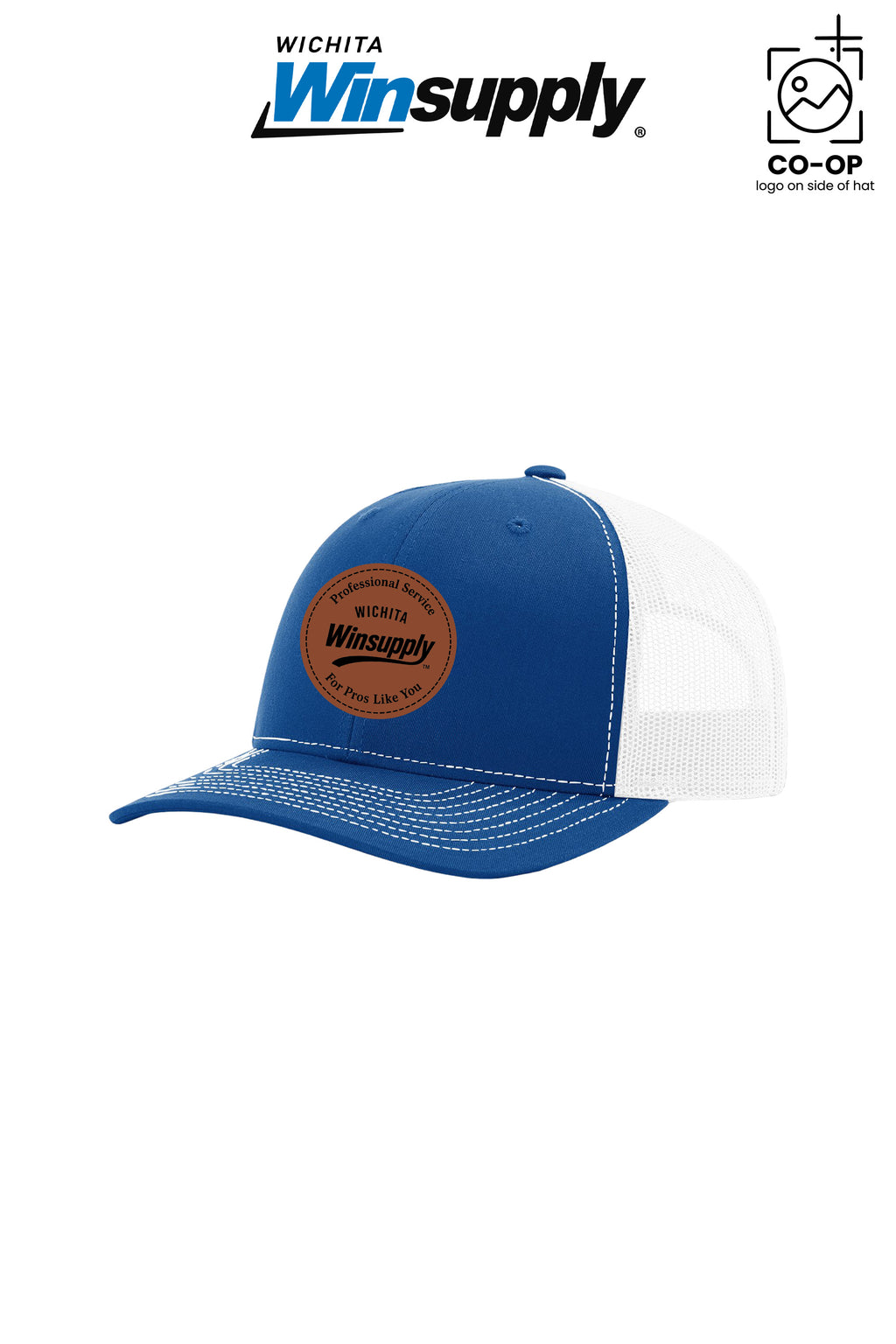 Richardson 112 Trucker Cap "Professional Service" Faux Leather Patch - Wichita Winsupply