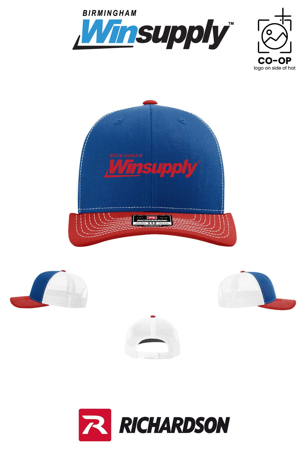 Richardson 112 Trucker Cap *Red Logo* - Birmingham Winsupply