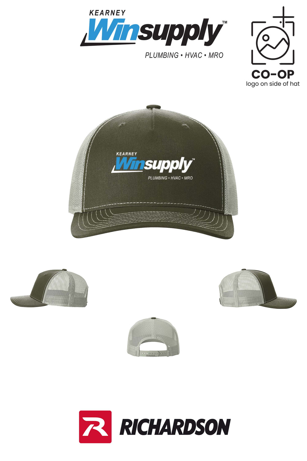 Richardson 112FP Five-Panel Trucker - Kearney Winsupply