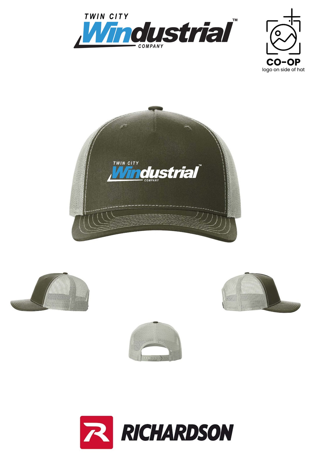 Richardson 112FP Five-Panel Trucker - Twin City Windustrial