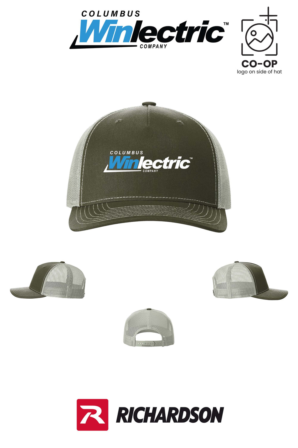 Richardson 112FP Five-Panel Trucker - Columbus Winlectric