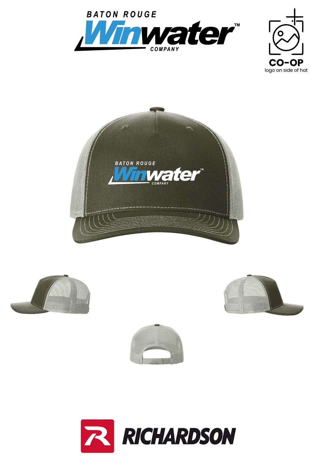 Richardson 112FP Five-Panel Trucker - Baton Rouge Winwater