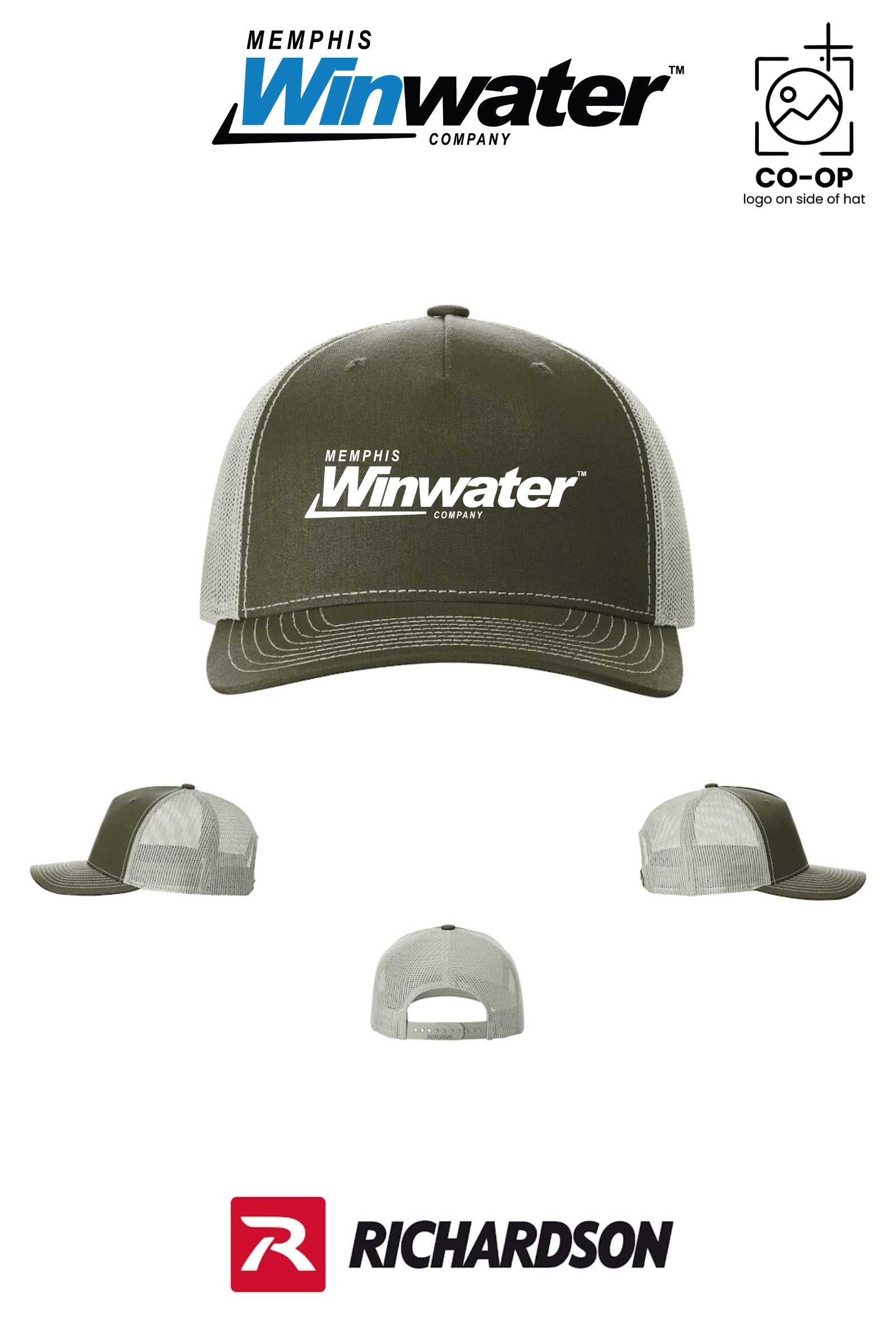 Richardson 112FP Five-Panel Trucker - Memphis Winwater