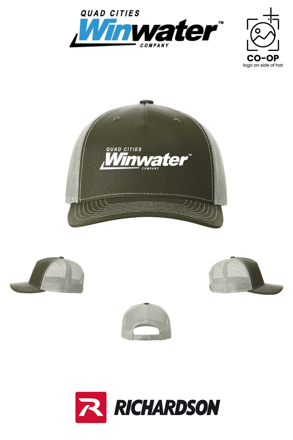 Richardson 112FP Five-Panel Trucker - Quad Cities Winwater