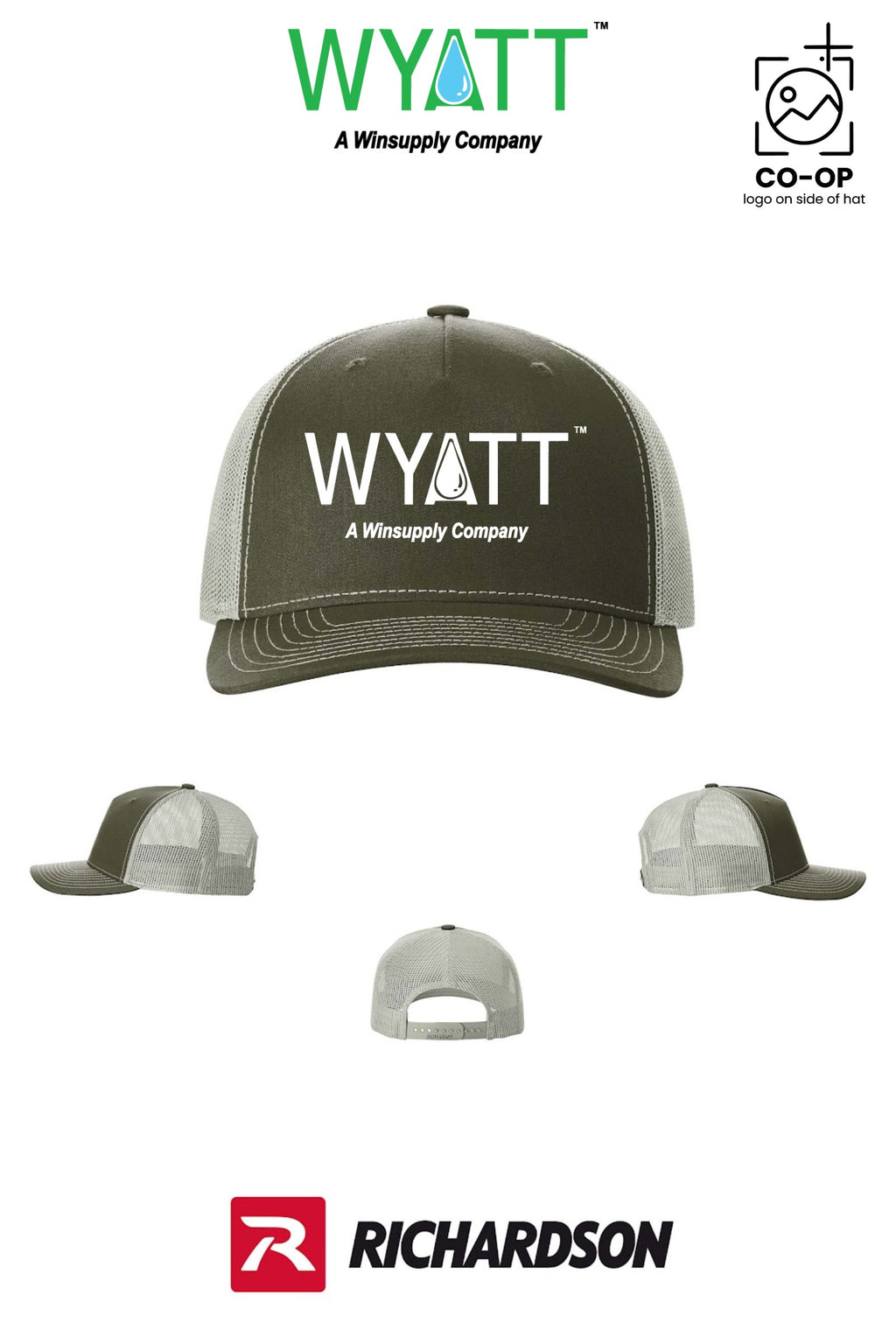 Richardson 112FP Five-Panel Trucker - Wyatt Irrigation of Santa Rosa