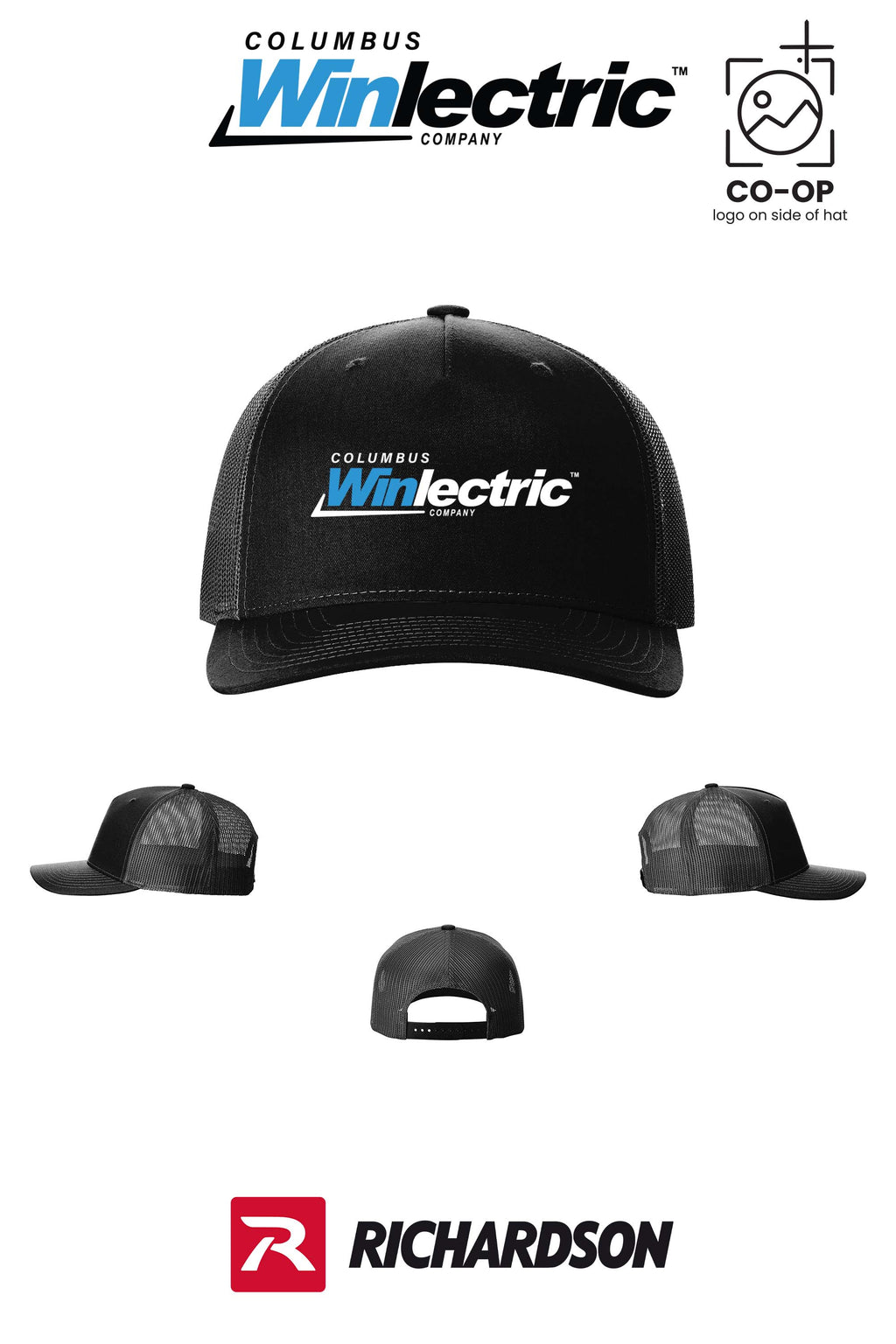 Richardson 112FP Five-Panel Trucker - Columbus Winlectric