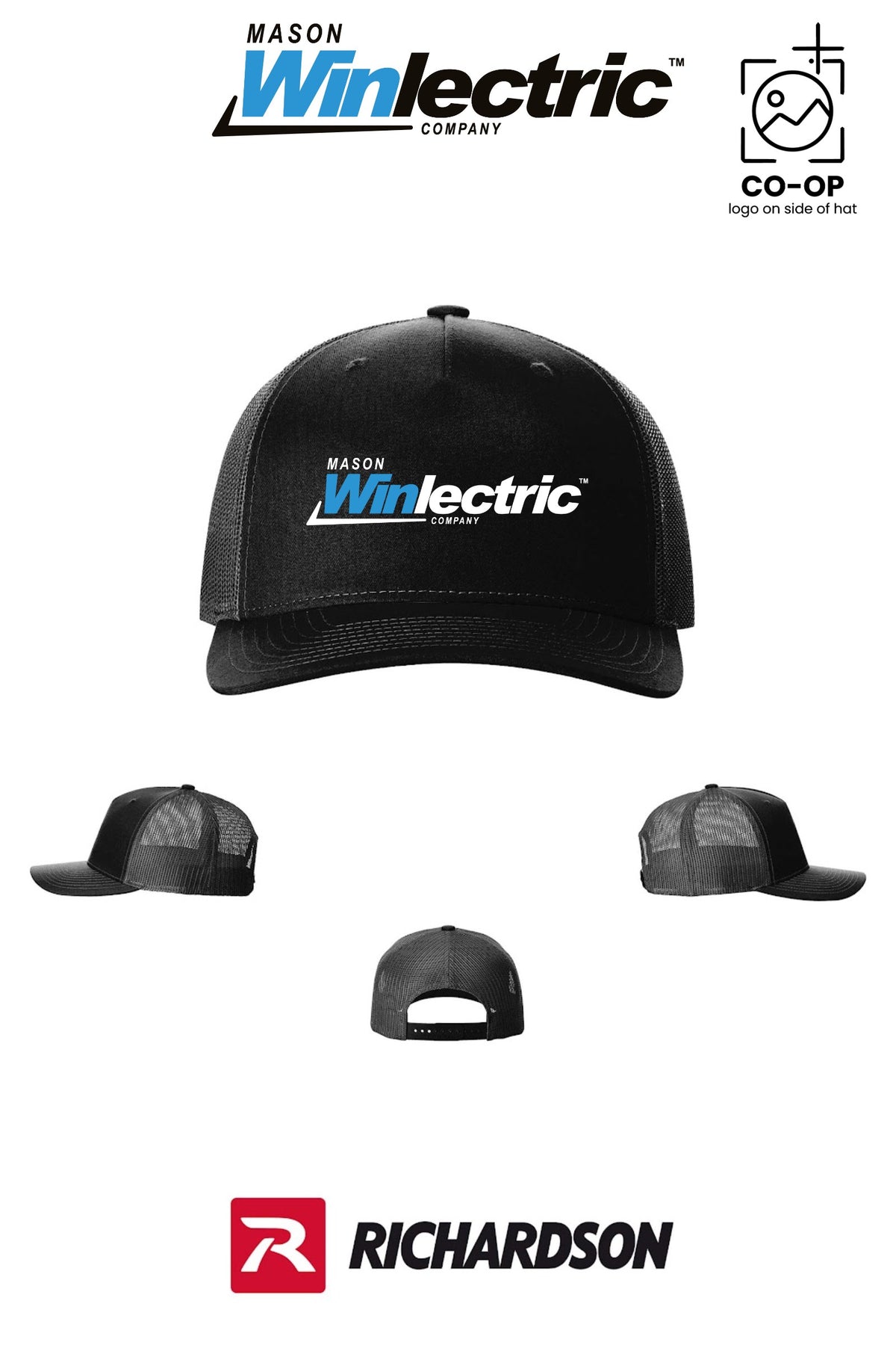Richardson 112FP Five-Panel Trucker - Mason Winlectric