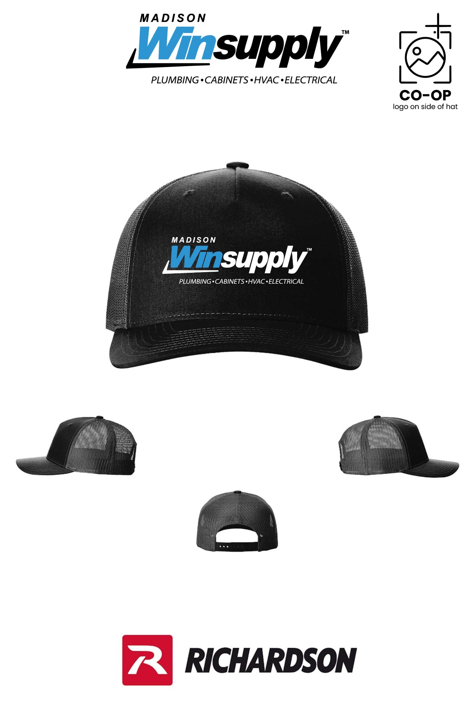 Richardson 112FP Five-Panel Trucker - Madison Winsupply