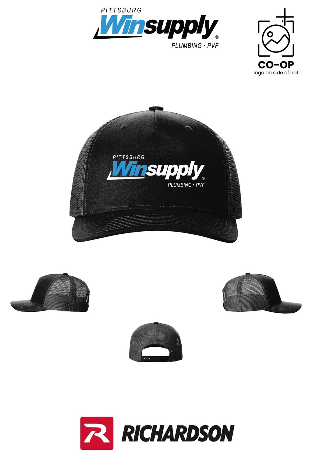 Richardson 112FP Five-Panel Trucker - Pittsburg Winsupply
