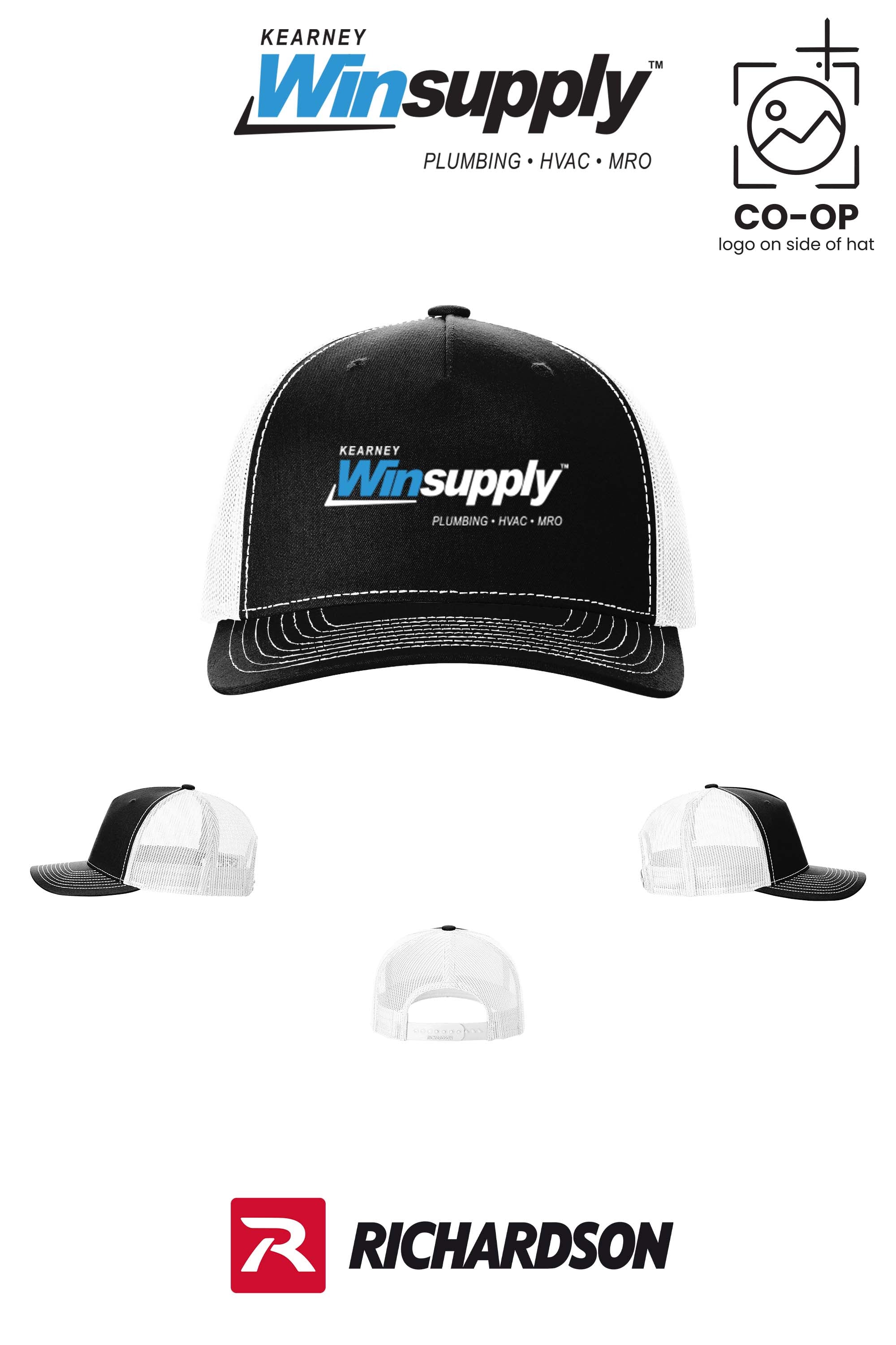 Richardson 112FP Five-Panel Trucker - Kearney Winsupply