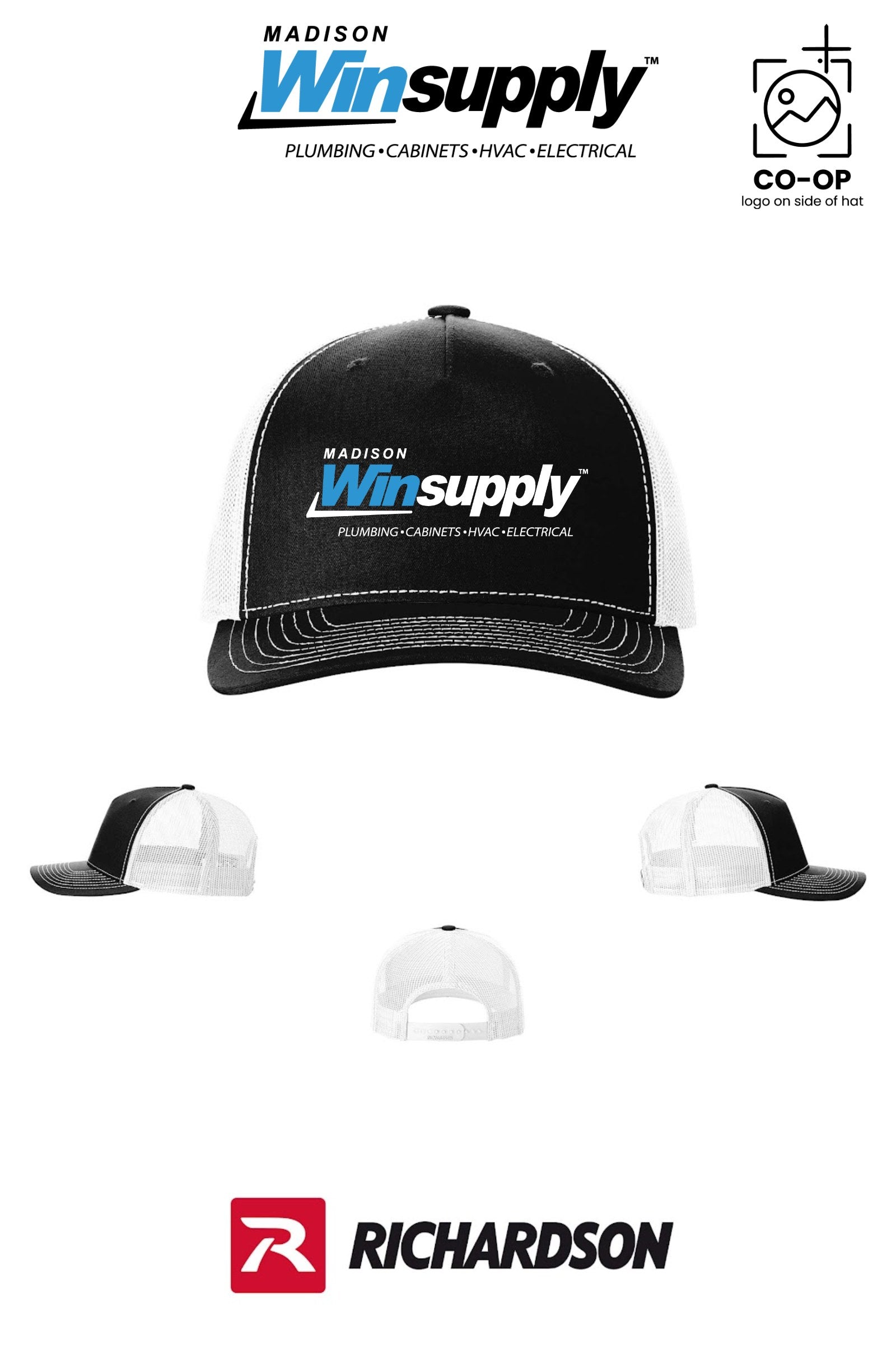 Richardson 112FP Five-Panel Trucker - Madison Winsupply