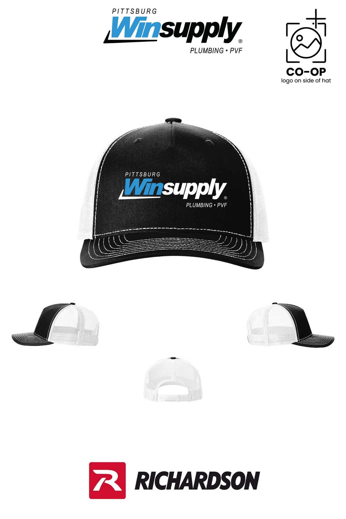 Richardson 112FP Five-Panel Trucker - Pittsburg Winsupply