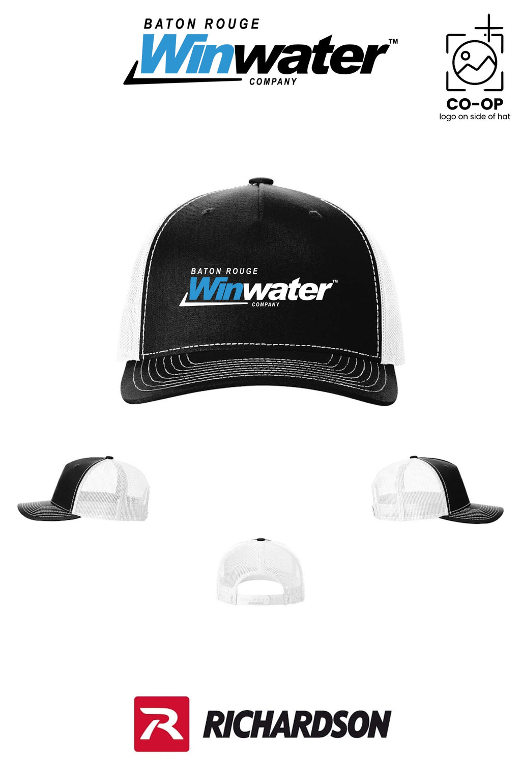 Richardson 112FP Five-Panel Trucker - Baton Rouge Winwater