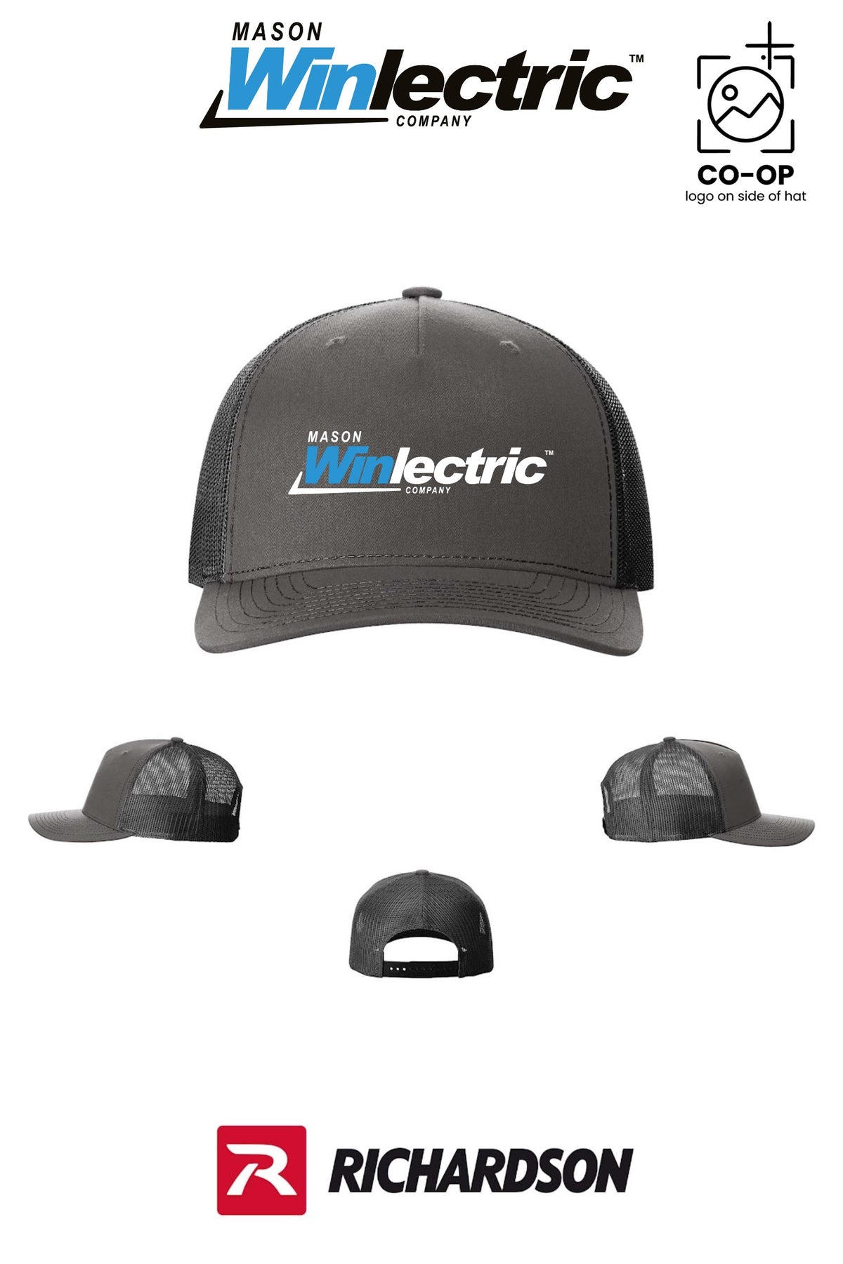 Richardson 112FP Five-Panel Trucker - Mason Winlectric