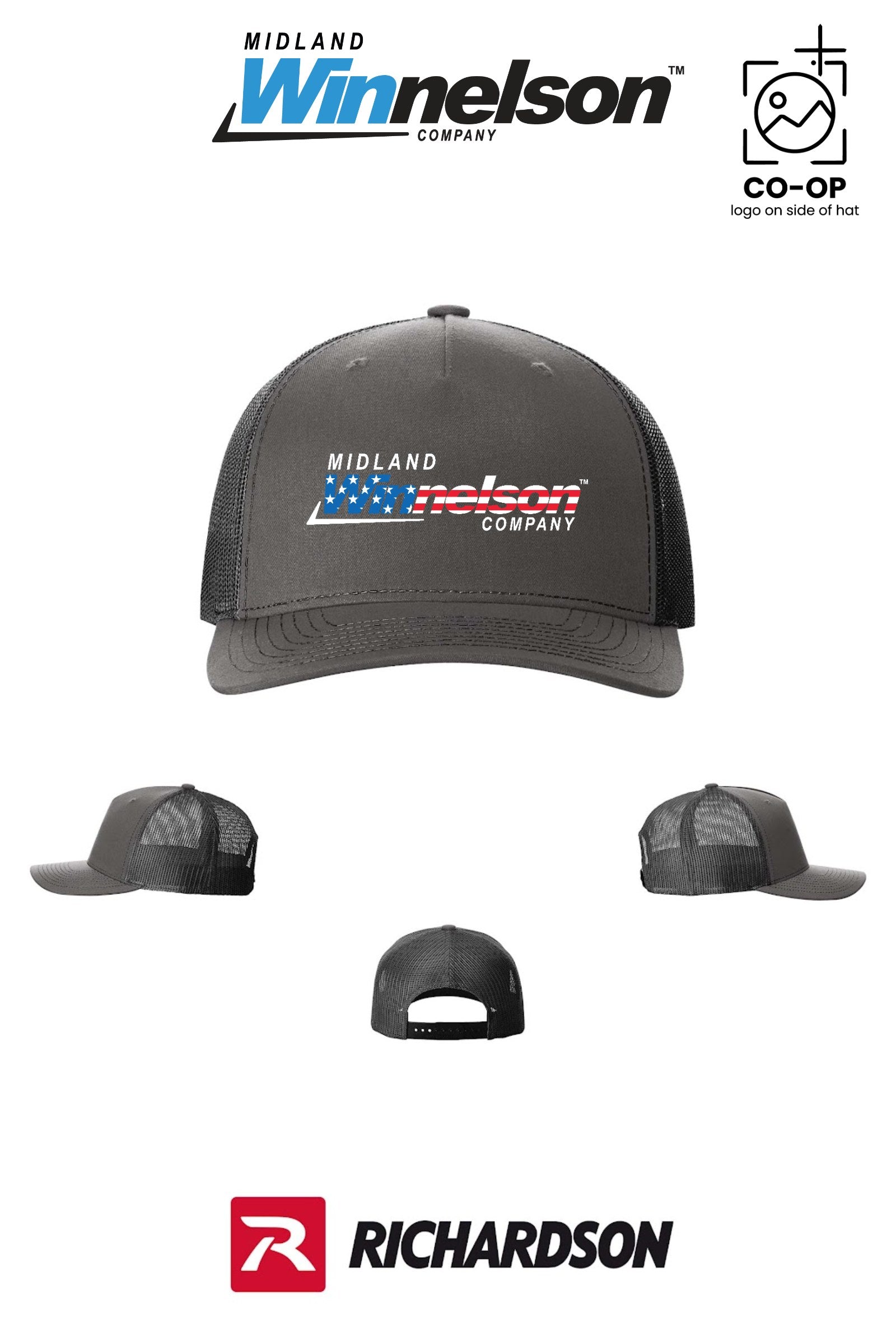 Richardson 112FP Five-Panel Trucker - Midland Winnelson - Patriot