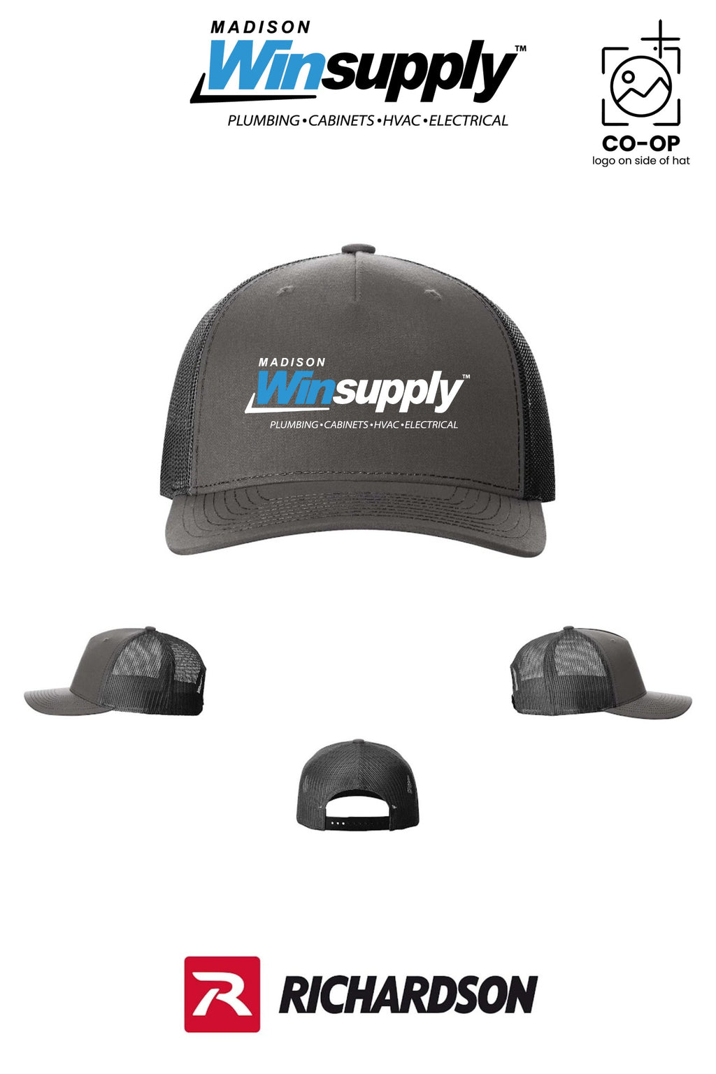 Richardson 112FP Five-Panel Trucker - Madison Winsupply