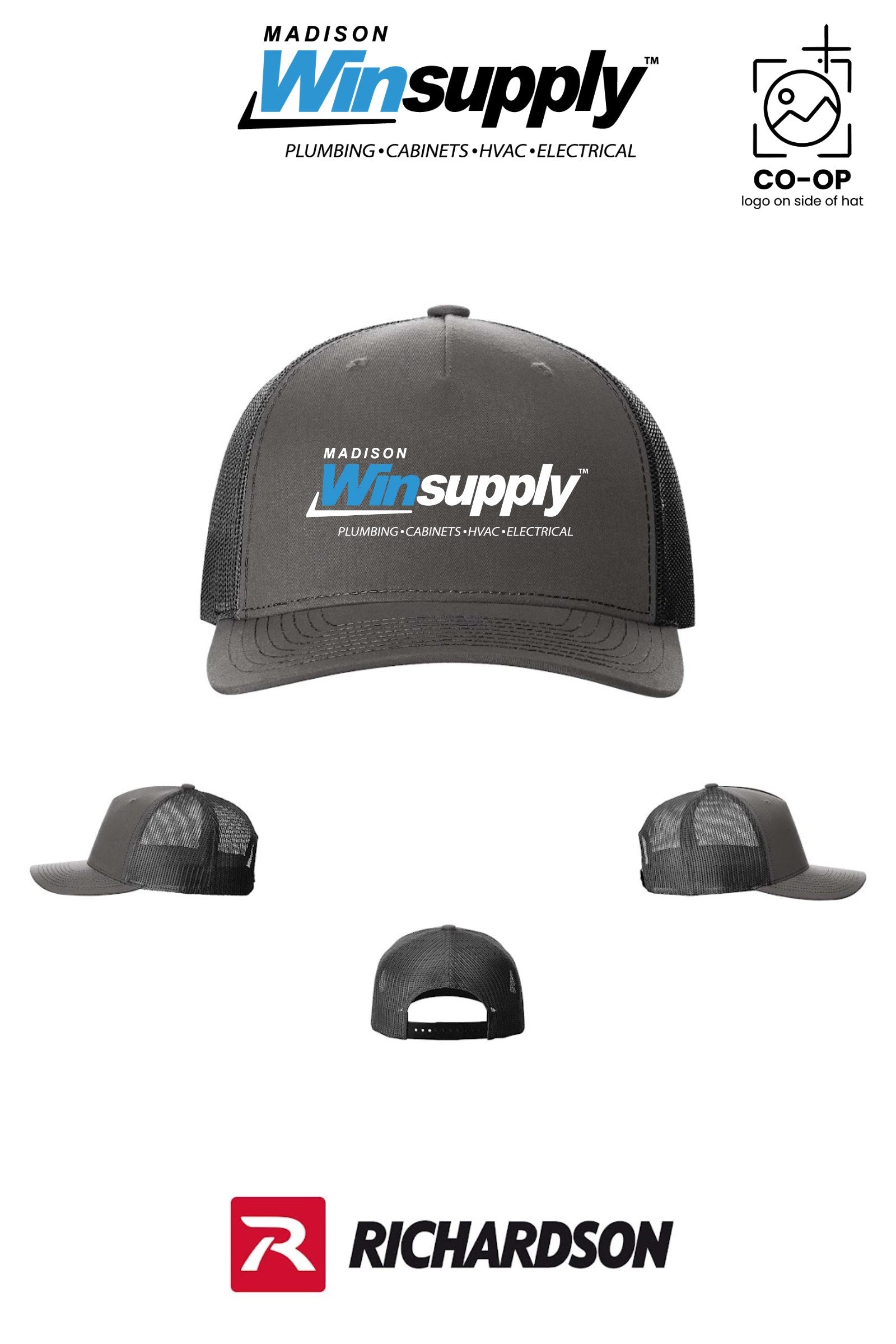 Richardson 112FP Five-Panel Trucker - Madison Winsupply
