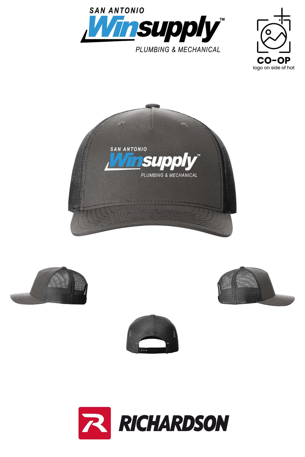 Richardson 112FP Five-Panel Trucker - San Antonio Winsupply