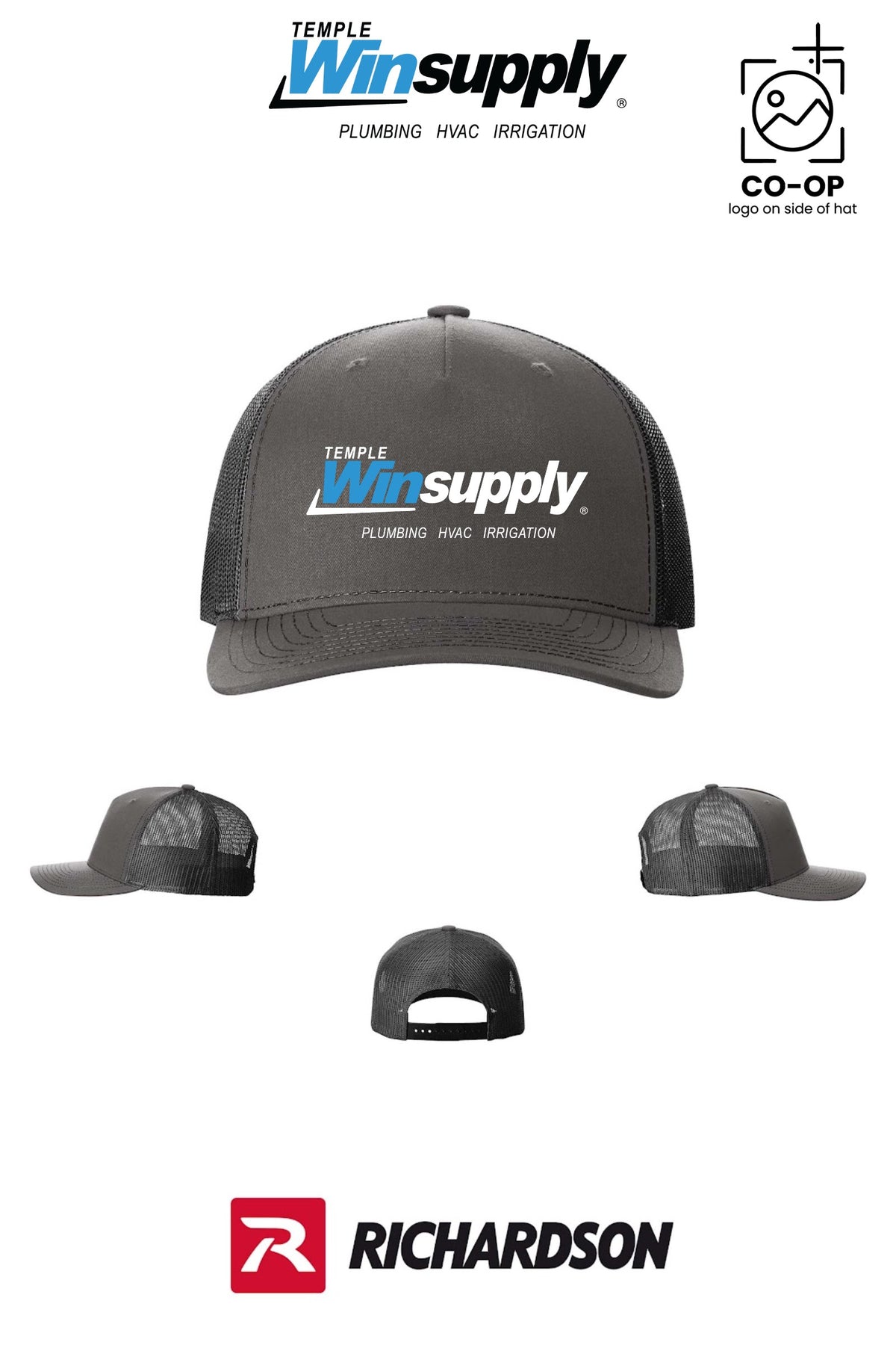 Richardson 112FP Five-Panel Trucker - Temple Winsupply