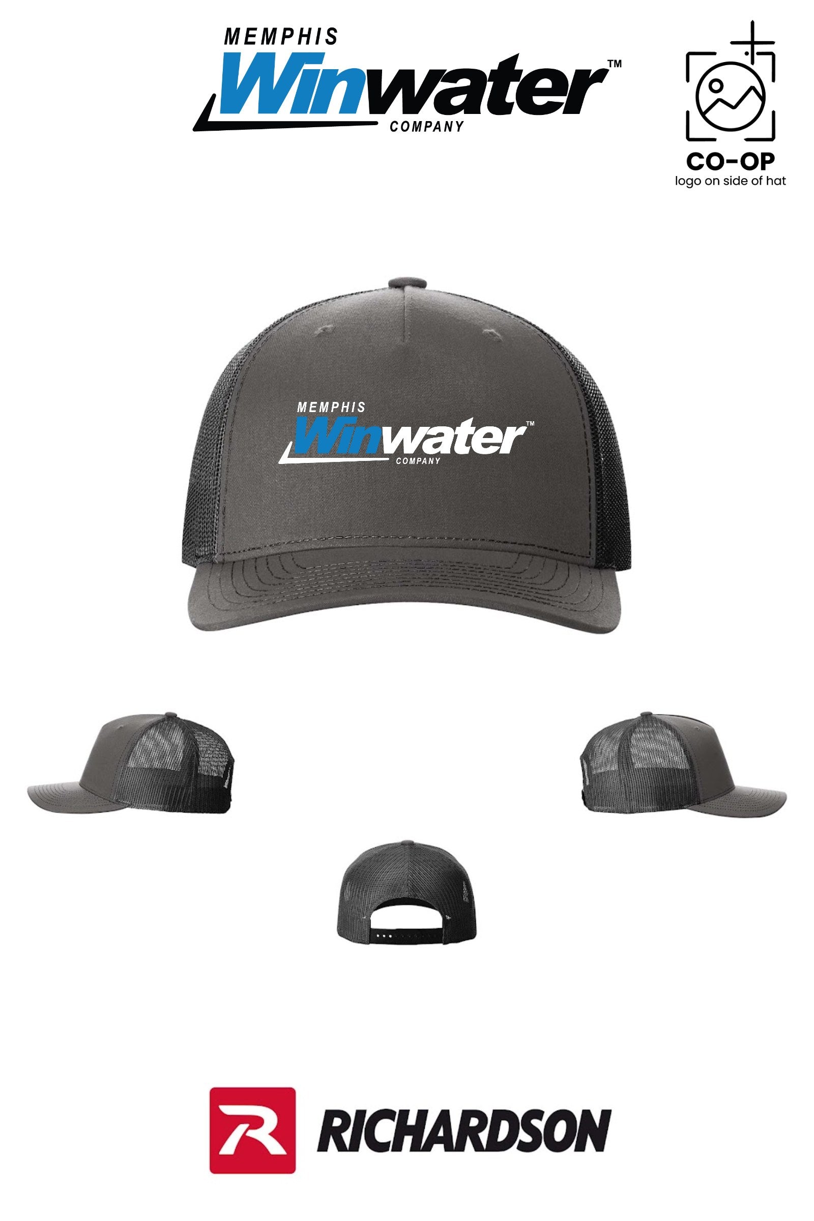 Richardson 112FP Five-Panel Trucker - Memphis Winwater