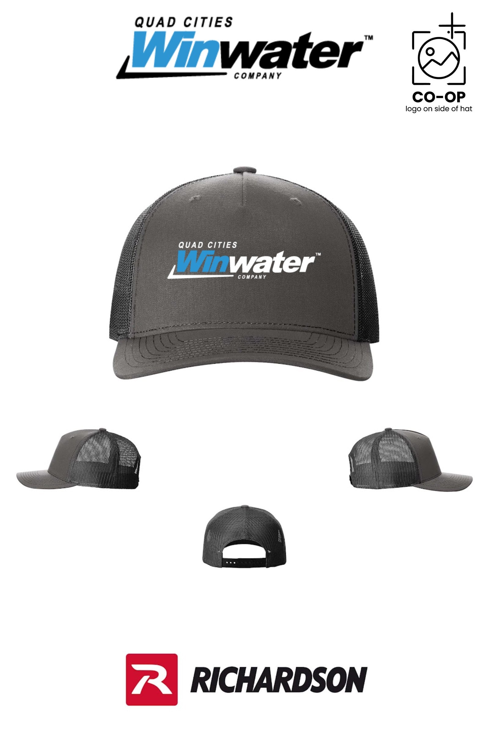 Richardson 112FP Five-Panel Trucker - Quad Cities Winwater
