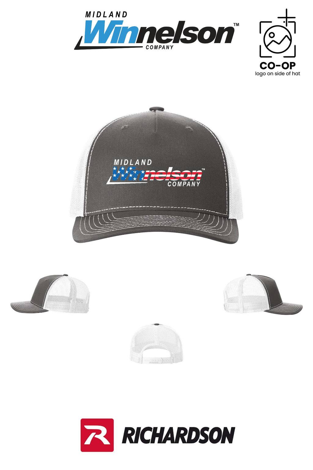 Richardson 112FP Five-Panel Trucker - Midland Winnelson - Patriot