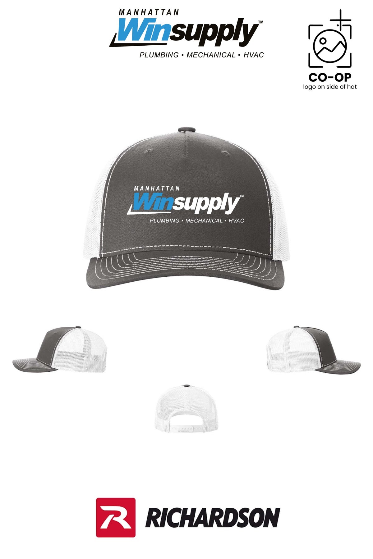 Richardson 112FP Five-Panel Trucker - Manhattan Winsupply