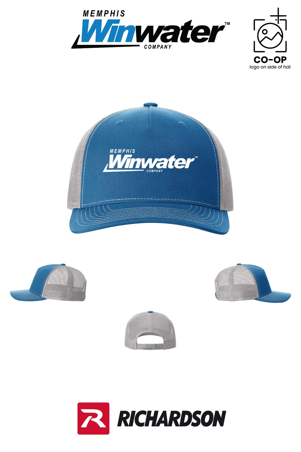 Richardson 112FP Five-Panel Trucker - Memphis Winwater
