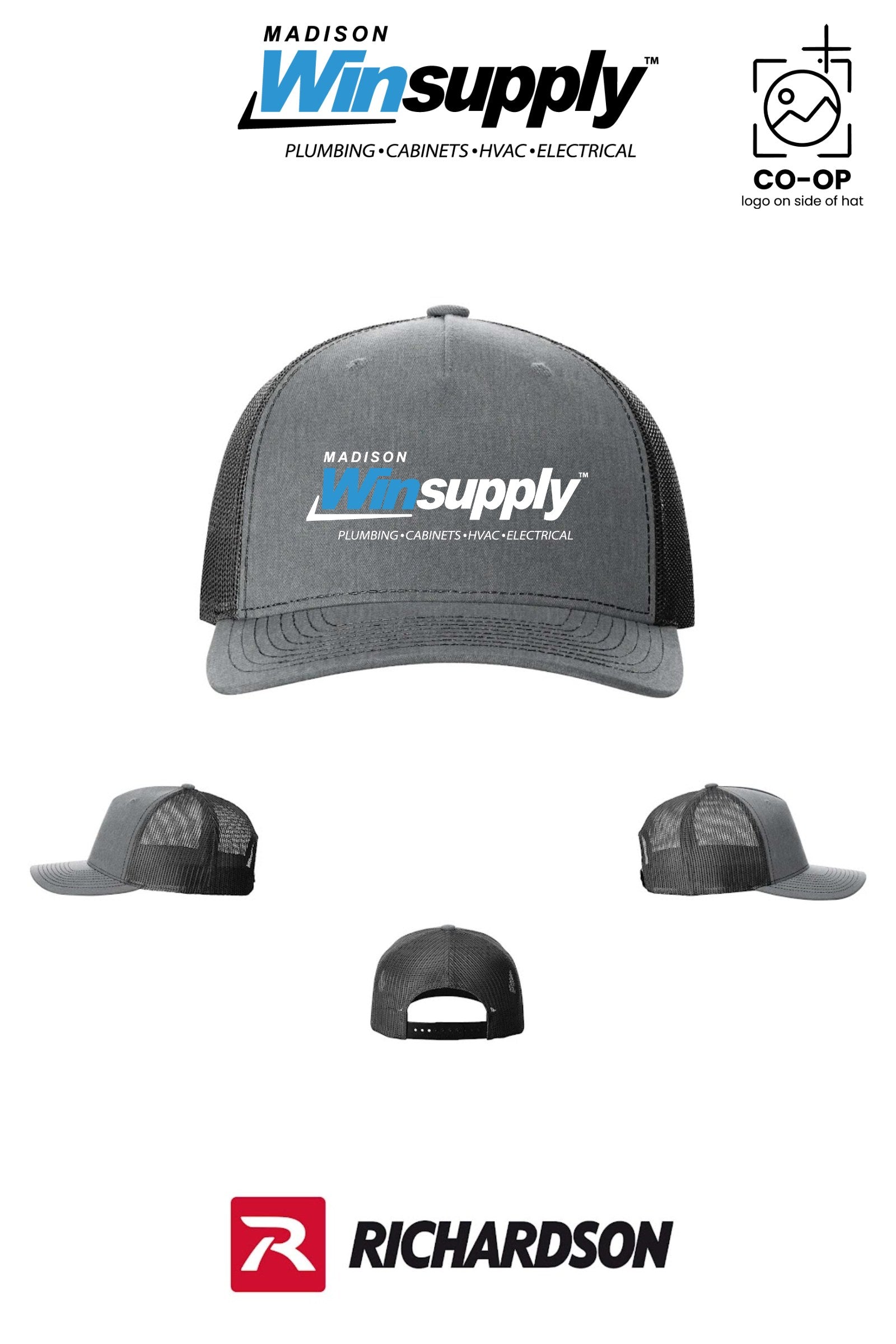 Richardson 112FP Five-Panel Trucker - Madison Winsupply