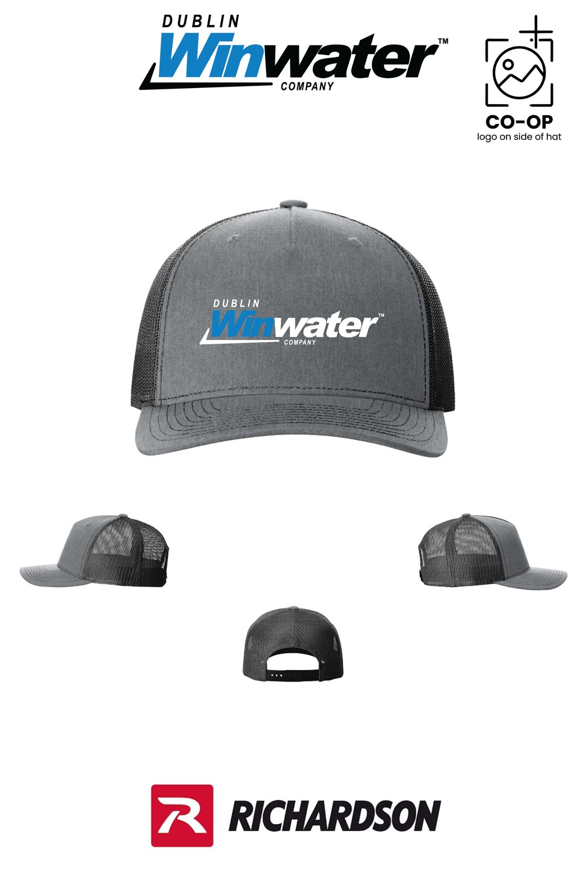 Richardson 112FP Five-Panel Trucker - Dublin Winwater