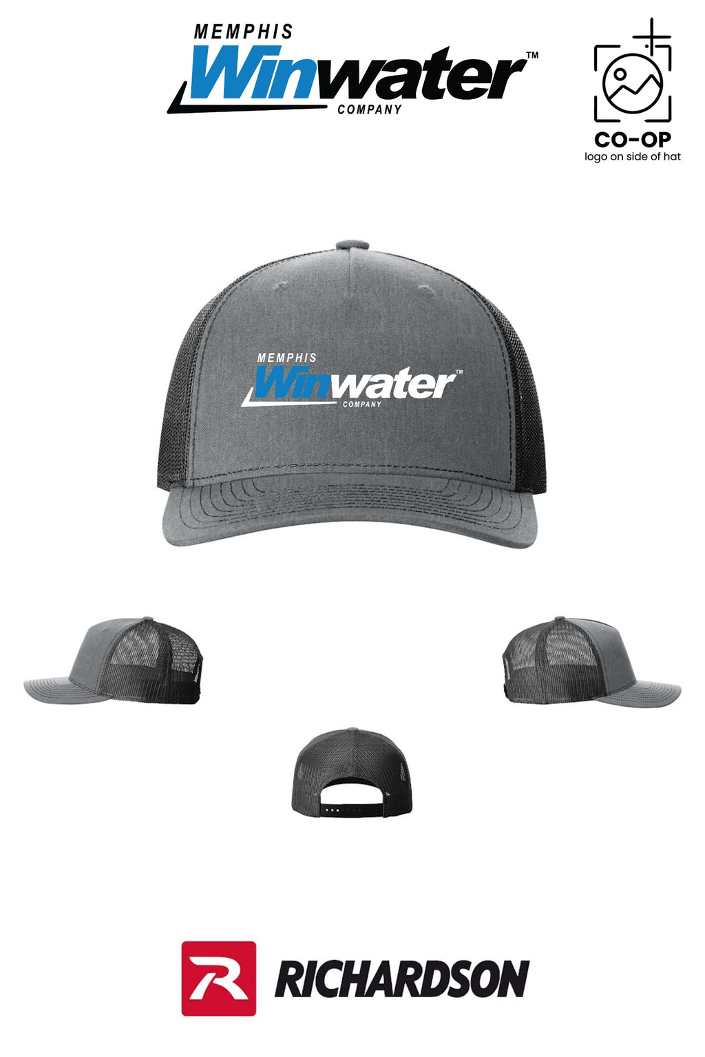 Richardson 112FP Five-Panel Trucker - Memphis Winwater