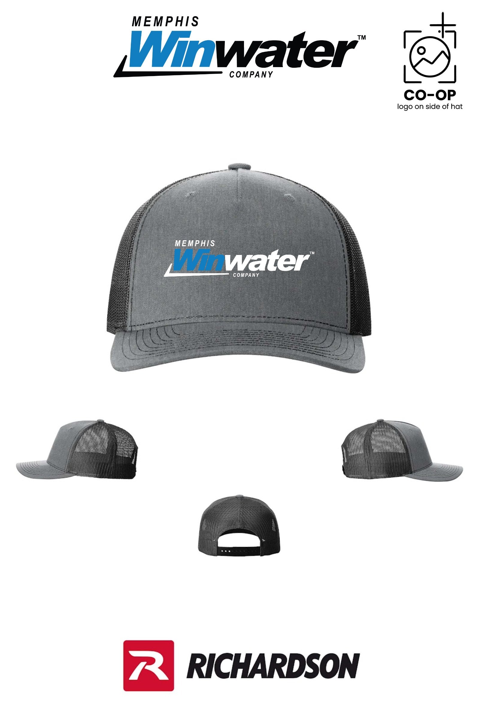 Richardson 112FP Five-Panel Trucker - Memphis Winwater