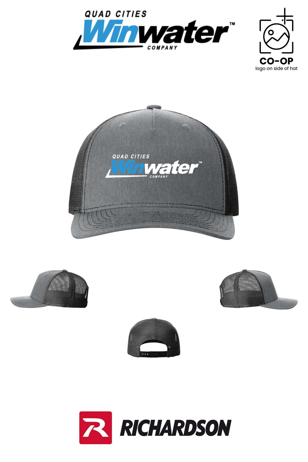 Richardson 112FP Five-Panel Trucker - Quad Cities Winwater