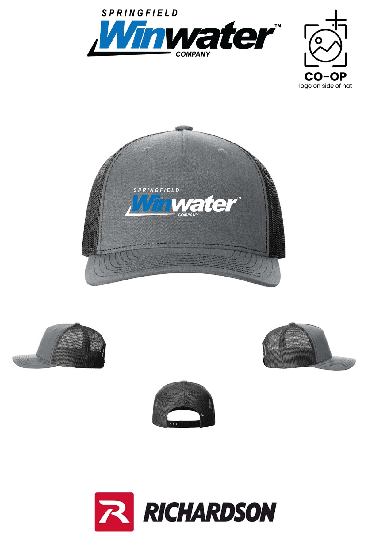 Richardson 112FP Five-Panel Trucker - Springfield Winwater