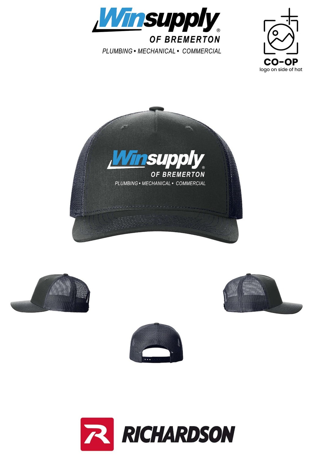 Richardson 112FP Five-Panel Trucker - Winsupply Bremerton WA CO.
