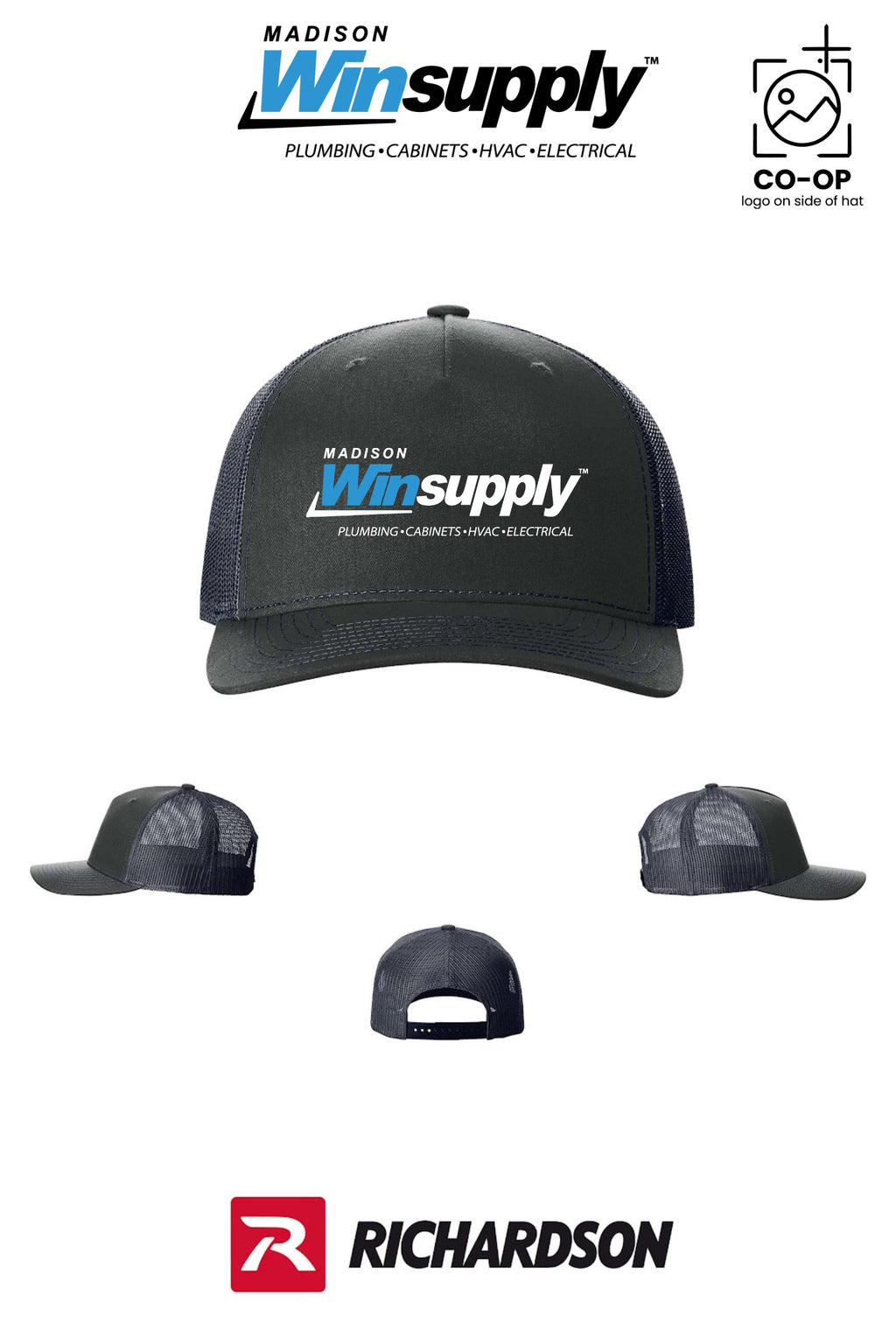 Richardson 112FP Five-Panel Trucker - Madison Winsupply
