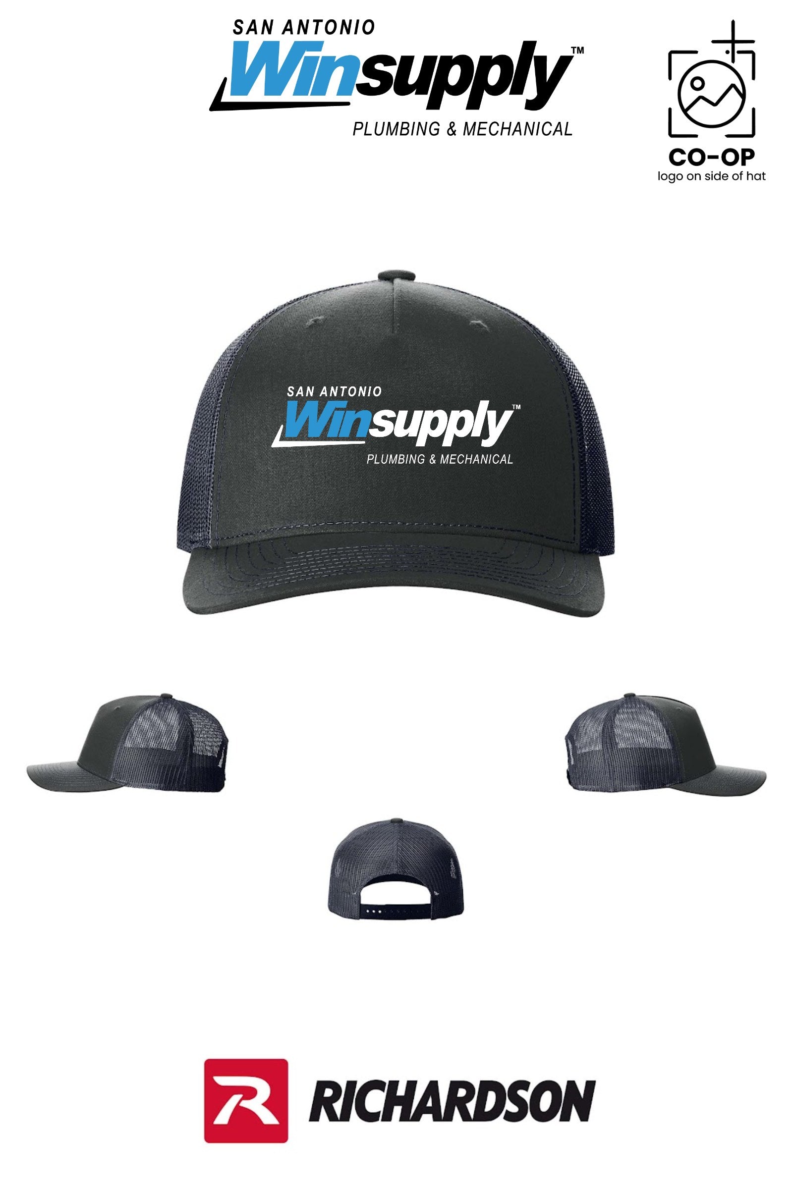 Richardson 112FP Five-Panel Trucker - San Antonio Winsupply