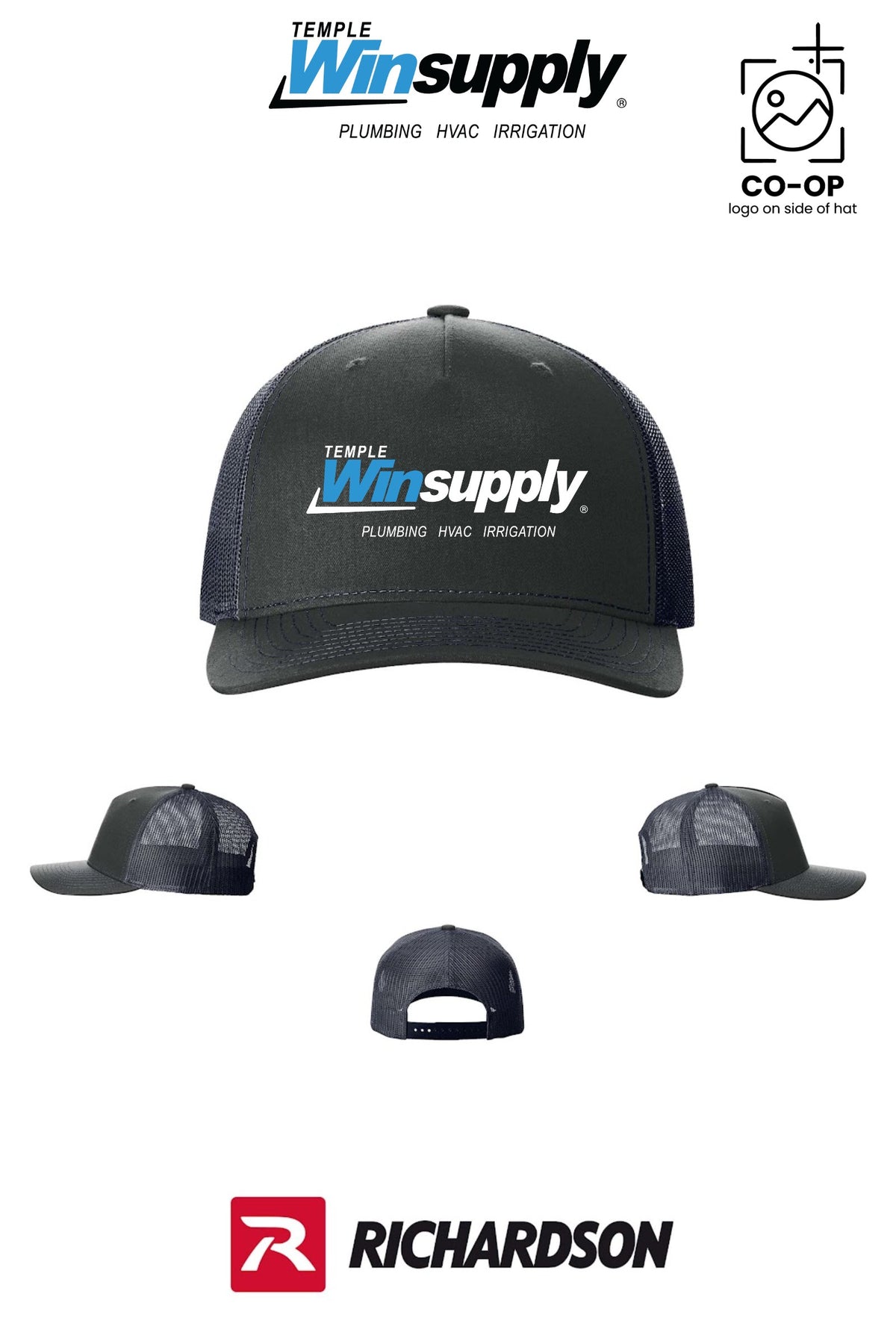 Richardson 112FP Five-Panel Trucker - Temple Winsupply